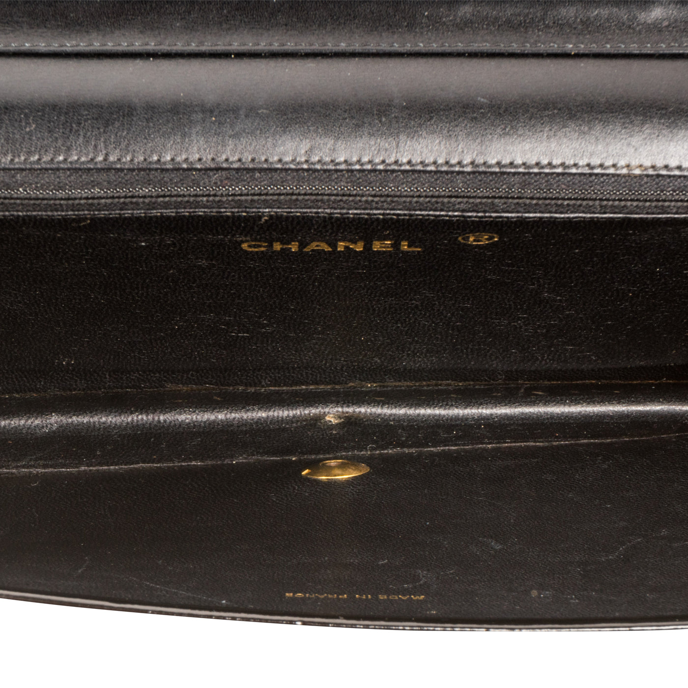 Chanel Vintage Flap Bag - Black - Patent
