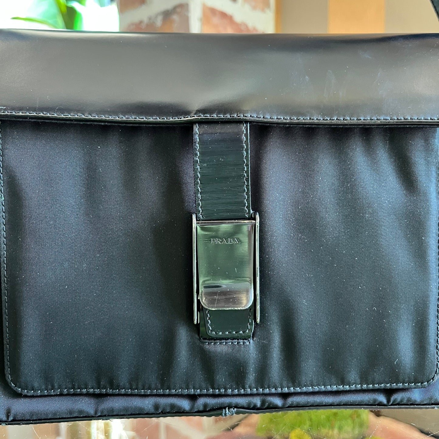 PRADA Spazzolato Tesstuto Nylon Shoulder Bag