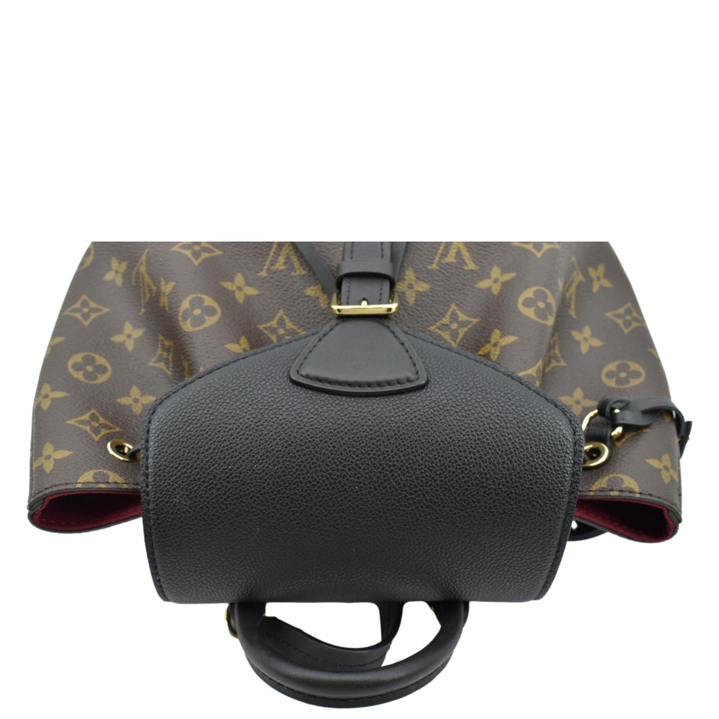 LOUIS VUITTON Montsouris NM Monogram Canvas Leather Backpack Bag Black