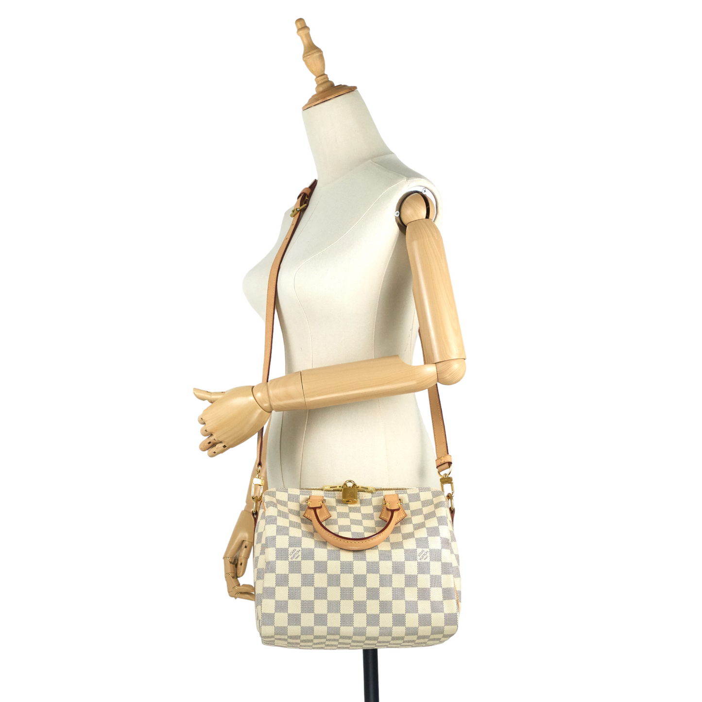 Louis Vuitto Speedy Bandoulière 25 Damier Azur Canvas Bag