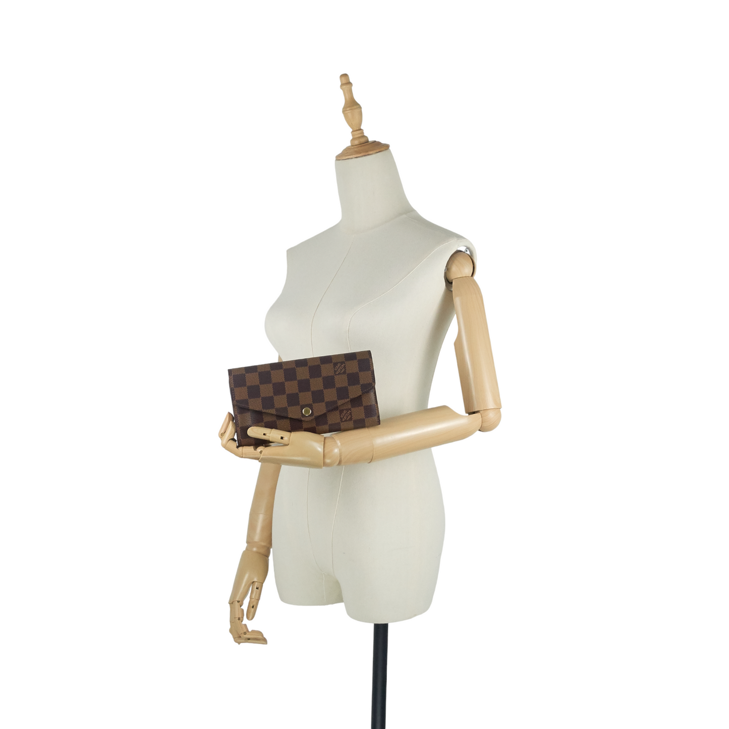 Louis Vuitto Sarah Damier Ebene Canvas Wallet