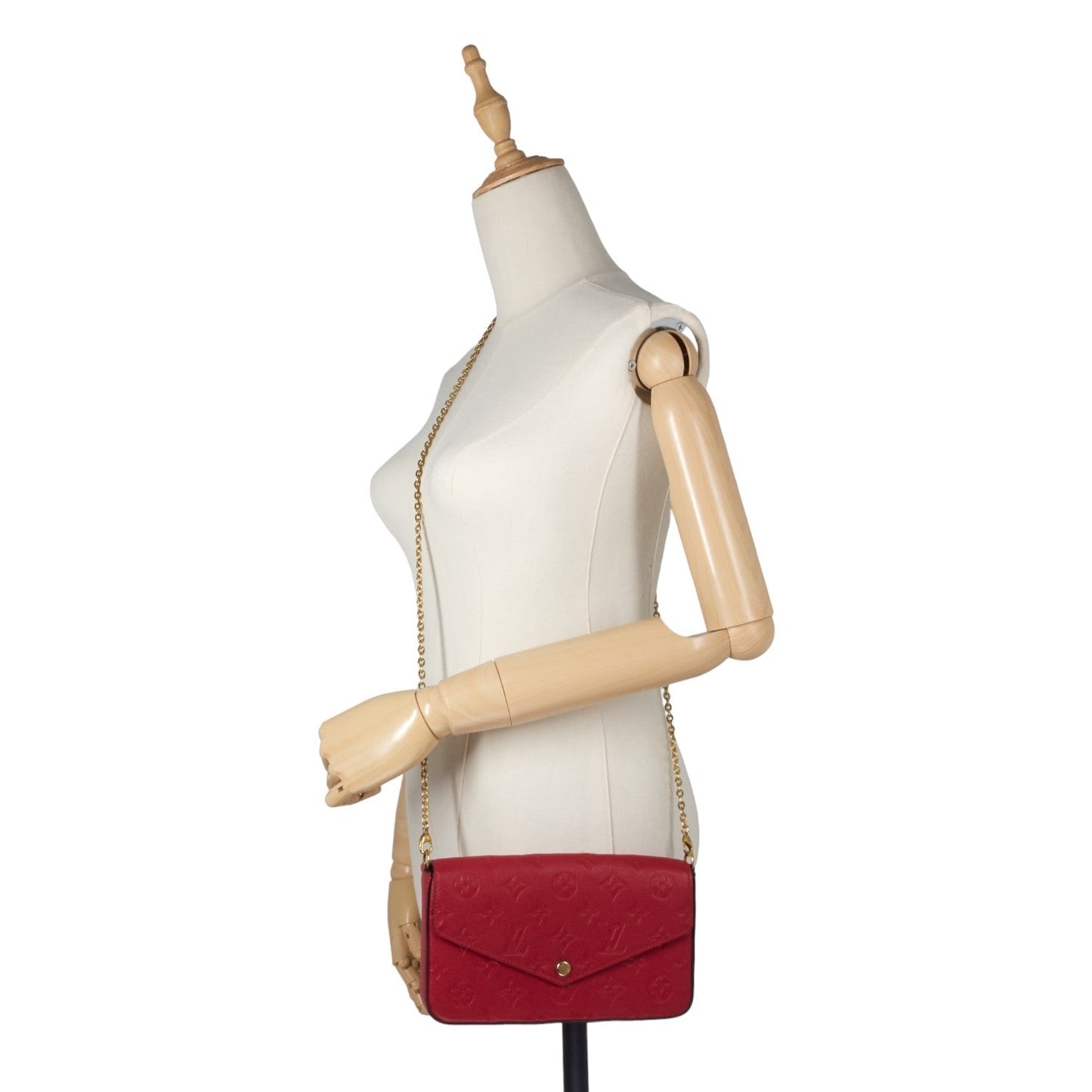 Louis Vuitto Félicie Pochette Monogram Empreinte Leather Bag