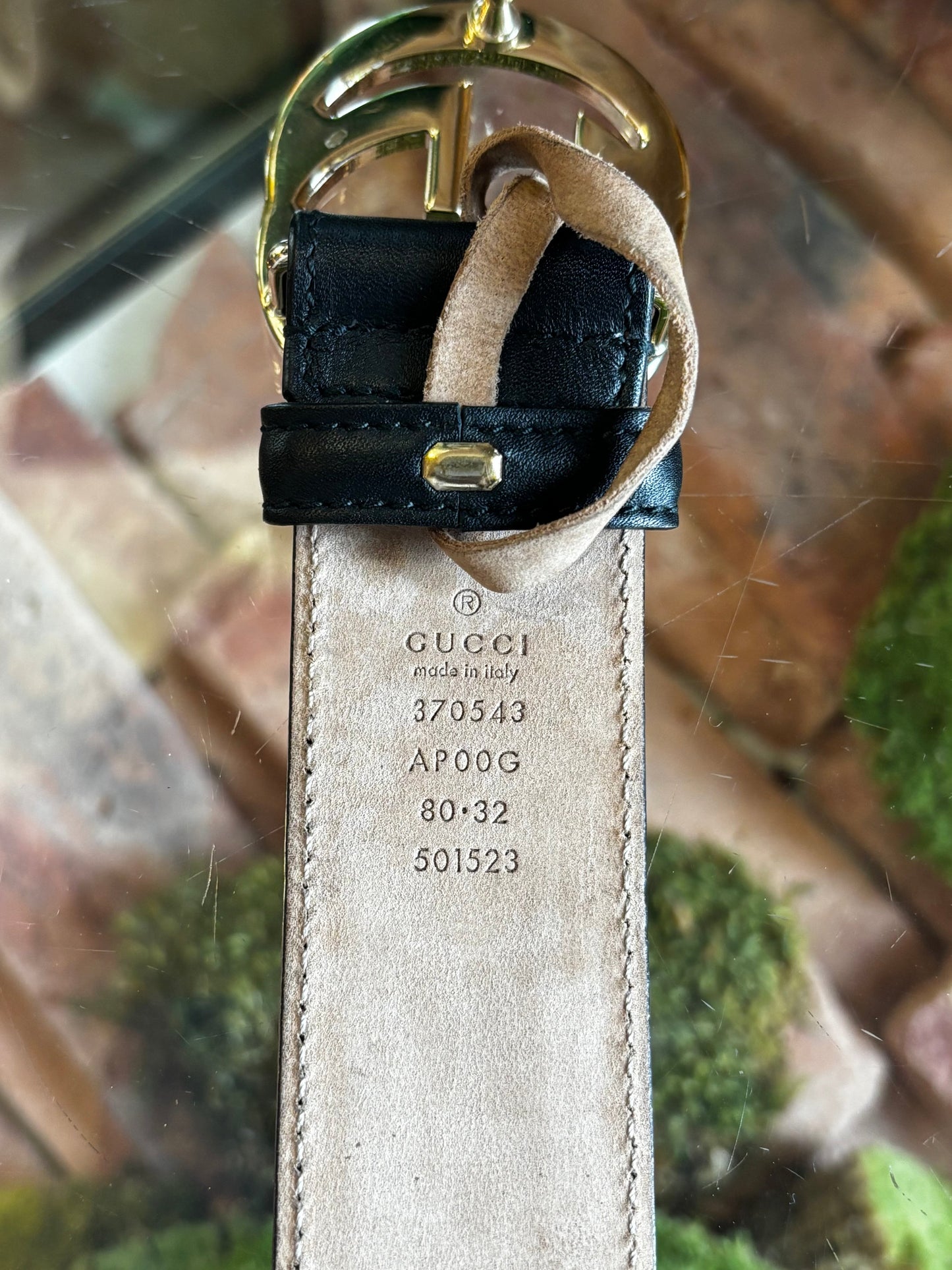 GUCCI Interlocking G Belt Sz 80/32(4US)