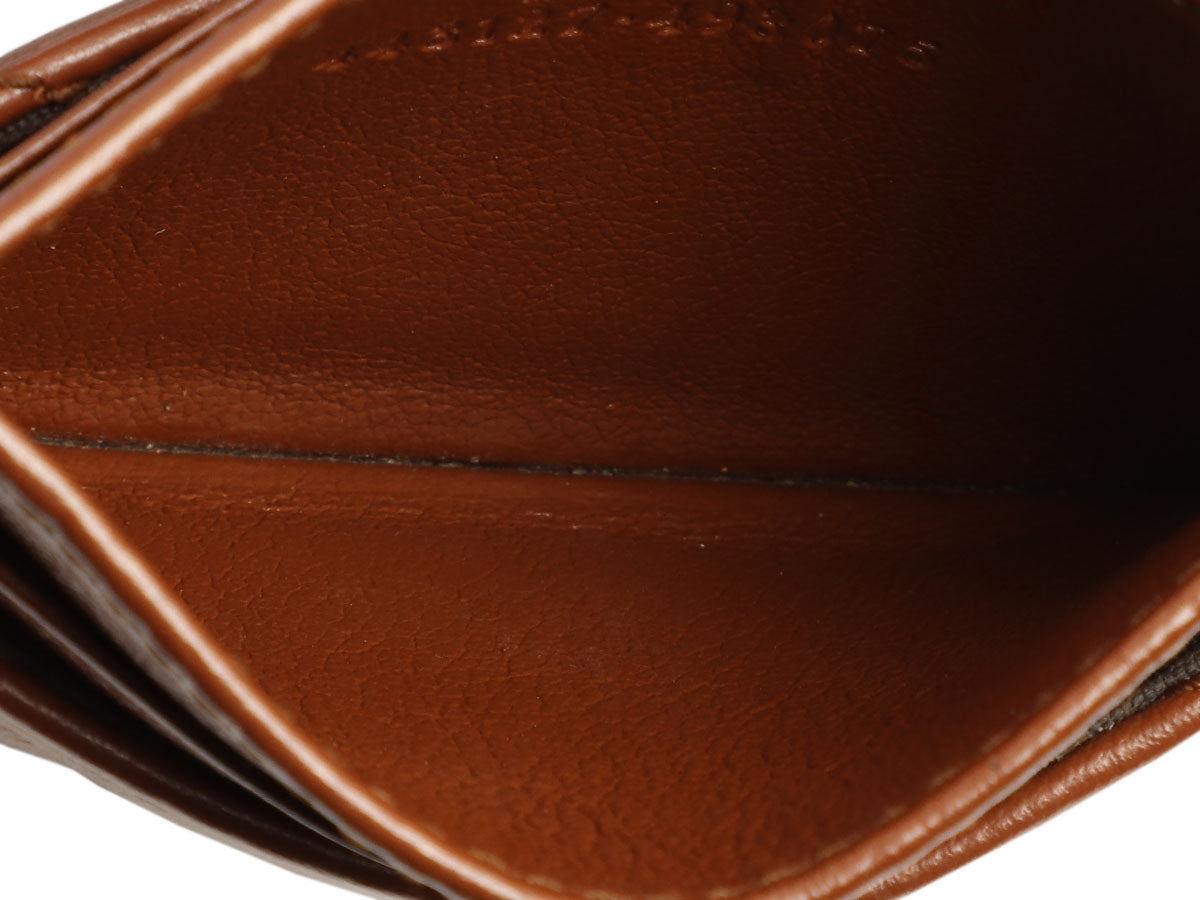 Gucci Brown Matelassé GG Marmont Card Case