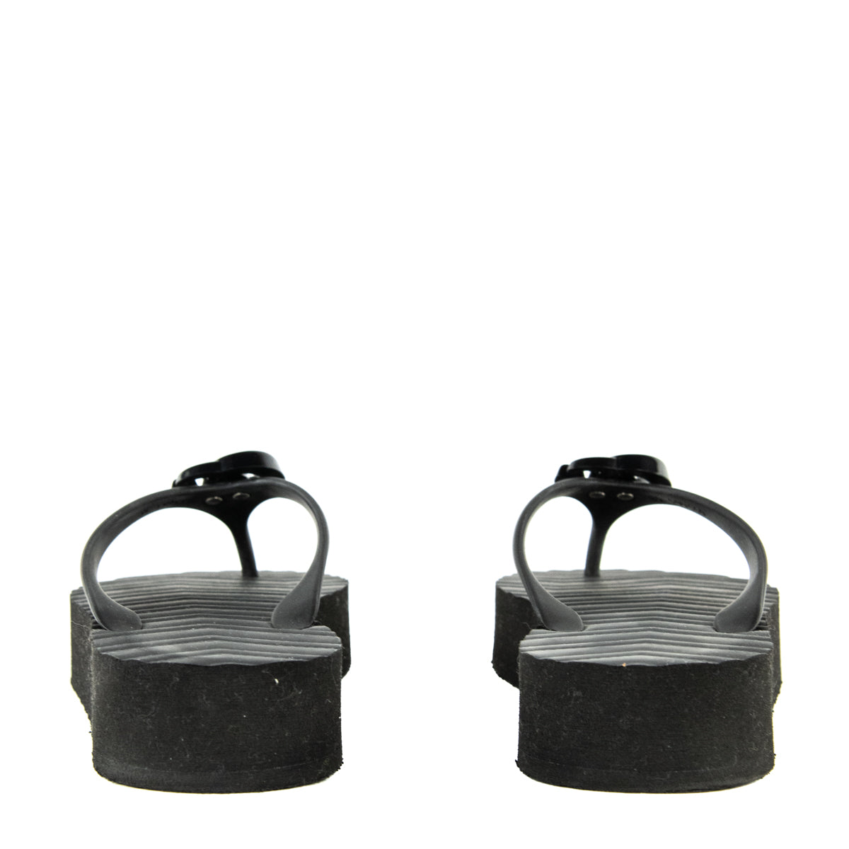 Gucci Black Pascar GG Platform Flip Flops Size US 8 | EU 38
