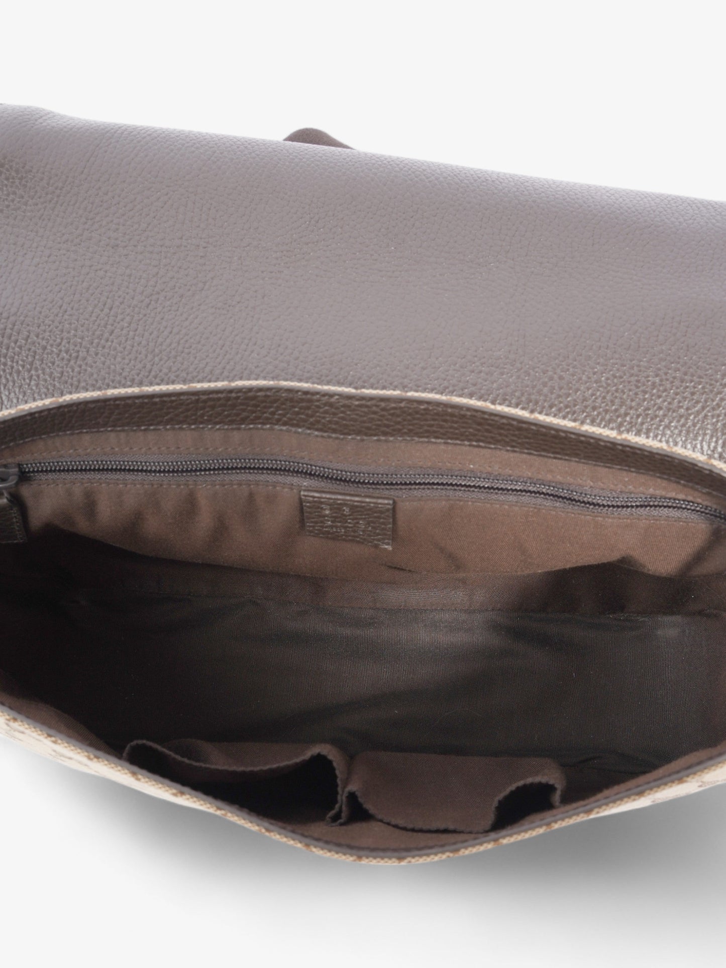 Gucci GG Flap Messenger Bag Beige Canvas