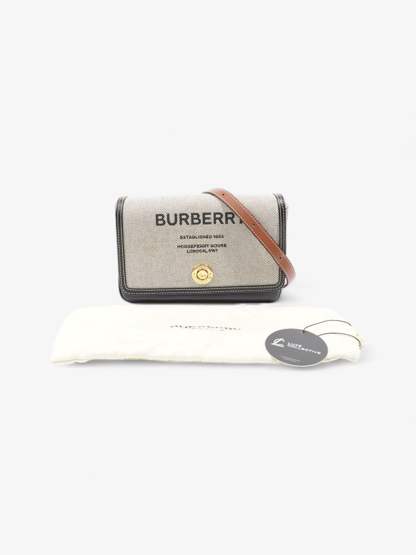 Burberry Horseferry Print Grey / Black / Brown Leather