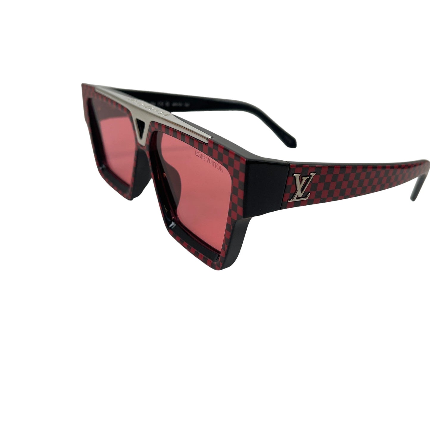 Men's 1.1 Evidence Damier Pop Sunglasses Red