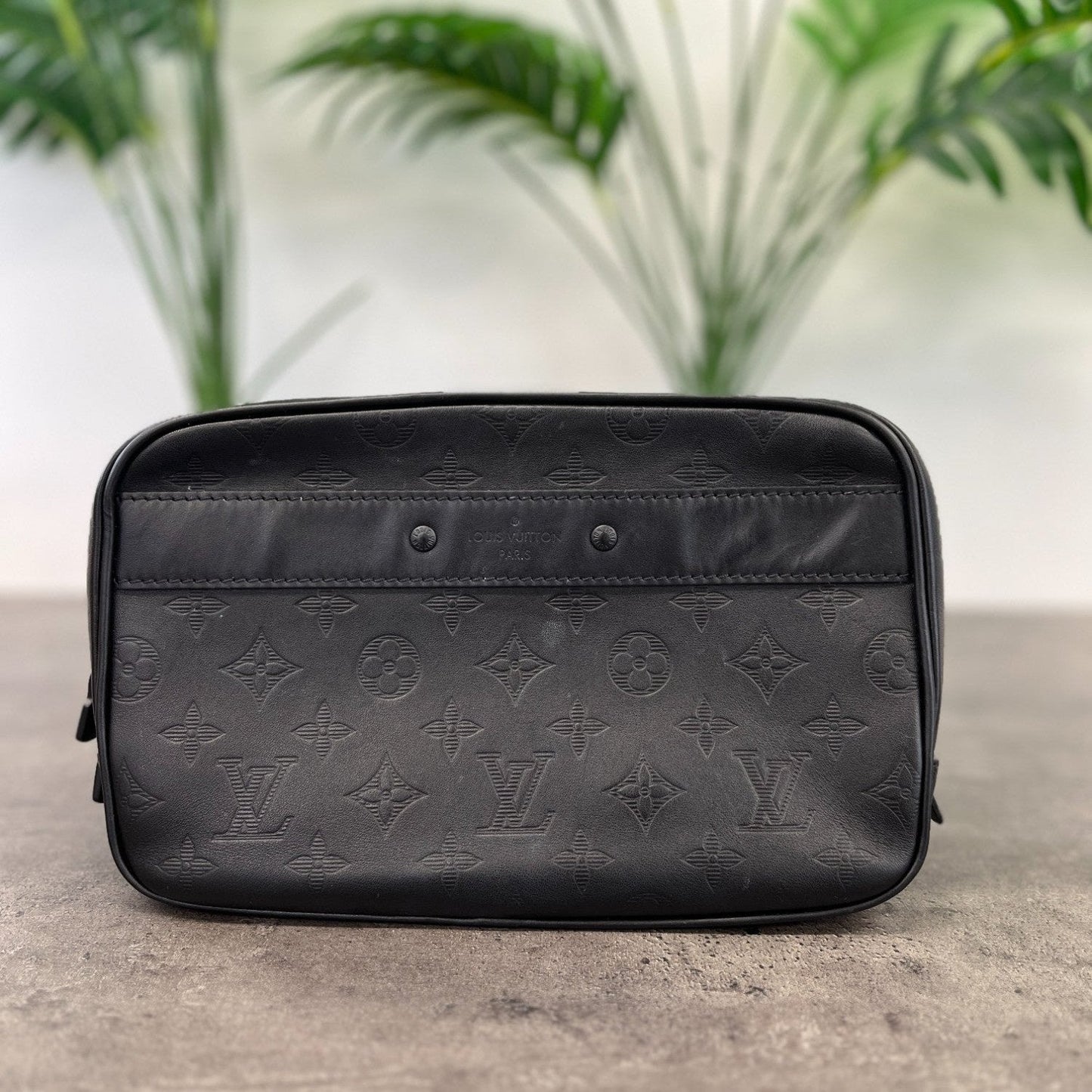 Men's Toiletry Pouch Gm Monogram Shadow Bag Black