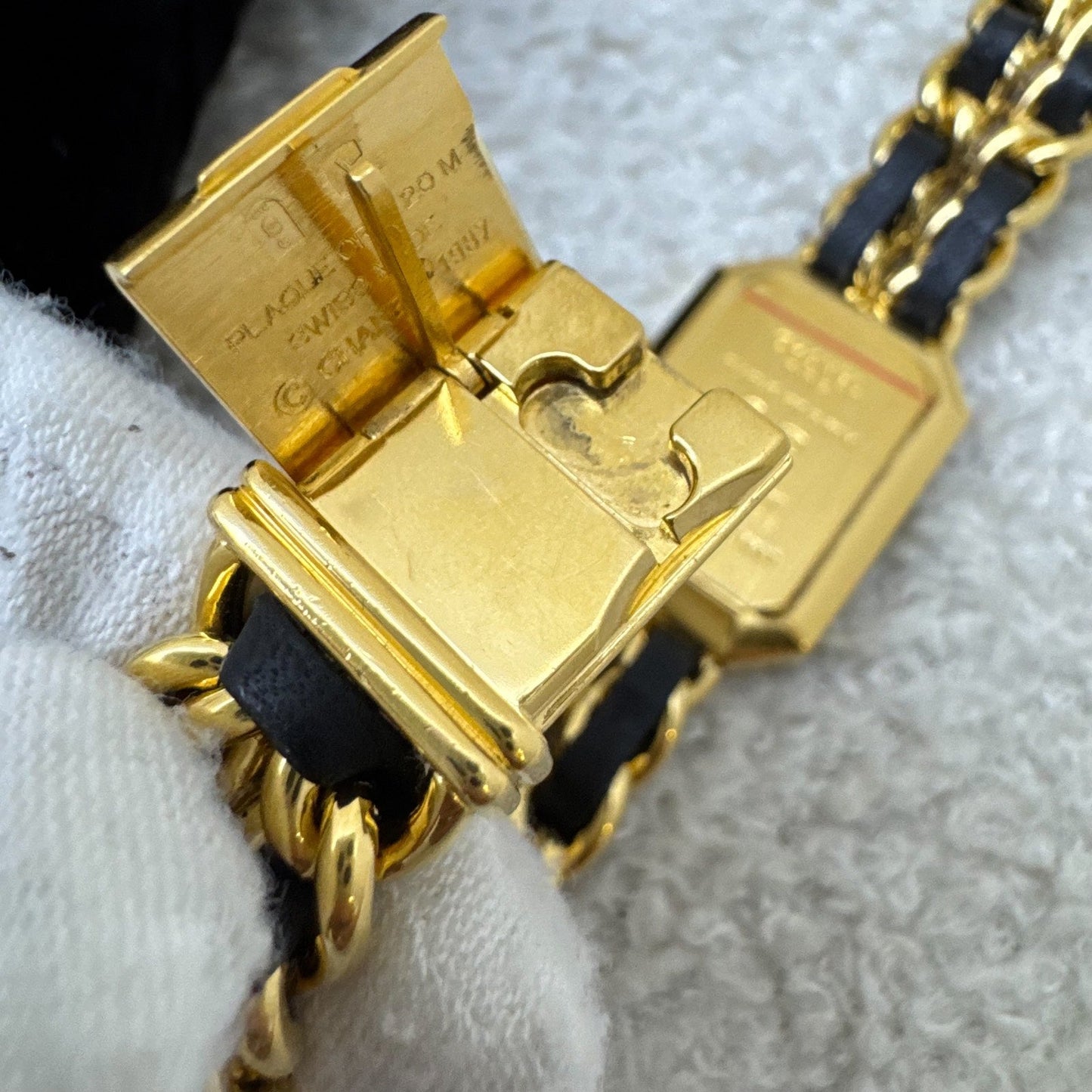 GLM- Premiere Watch in 24K GHW and Black Leather Size M (Year 1991)