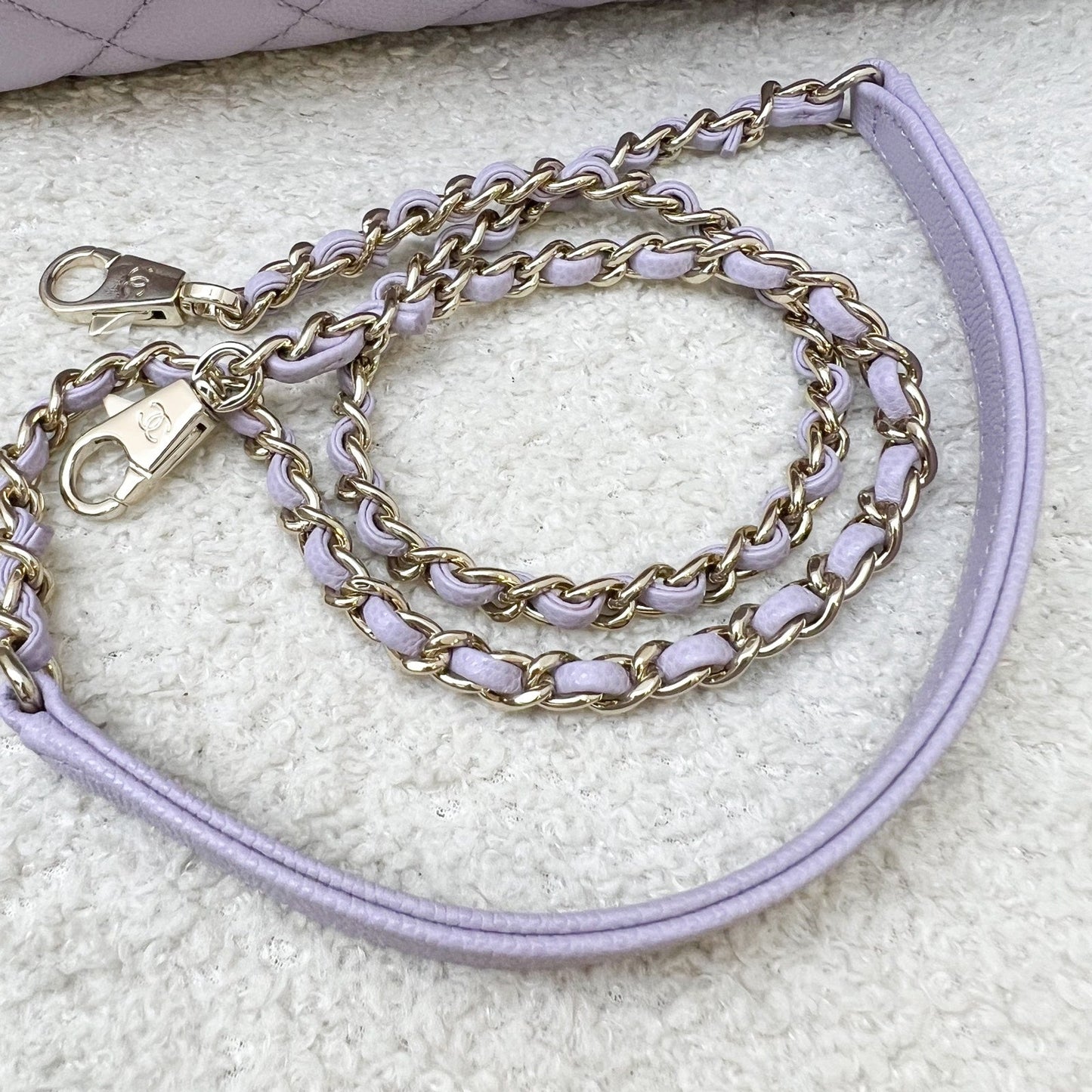 GLM-Small (24cm) Coco Handle in 24P Lilac Caviar and LGHW (Model: A92990)