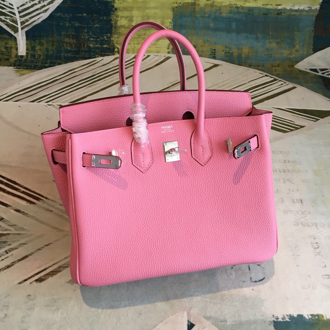 GLAMI Birkin Pink For Women Silver-Toned Hardware 11in/30cm
