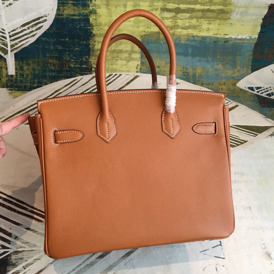 GLAMI Birkin Earth Orange For Women Gold-Toned Hardware 11in/30cm