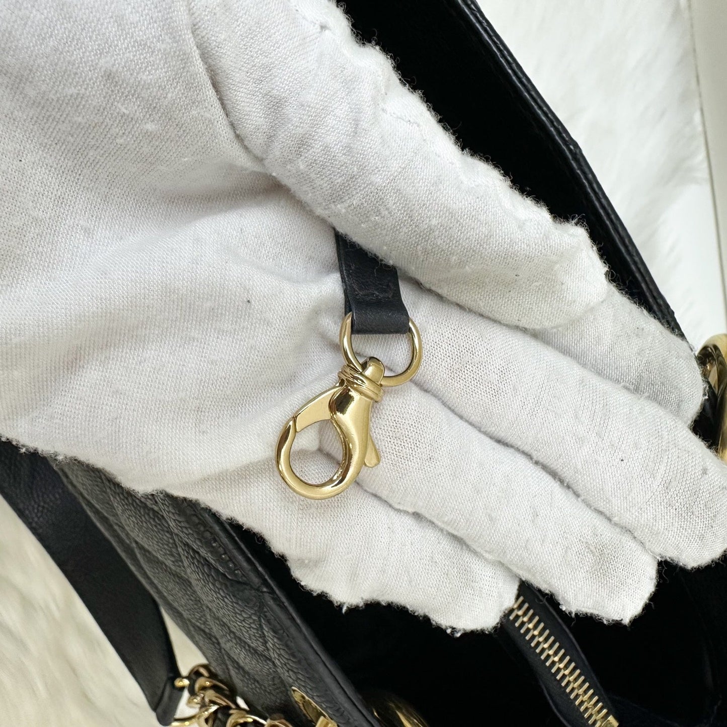 GLM-Grand Shopping Tote GST in Black Caviar and GHW