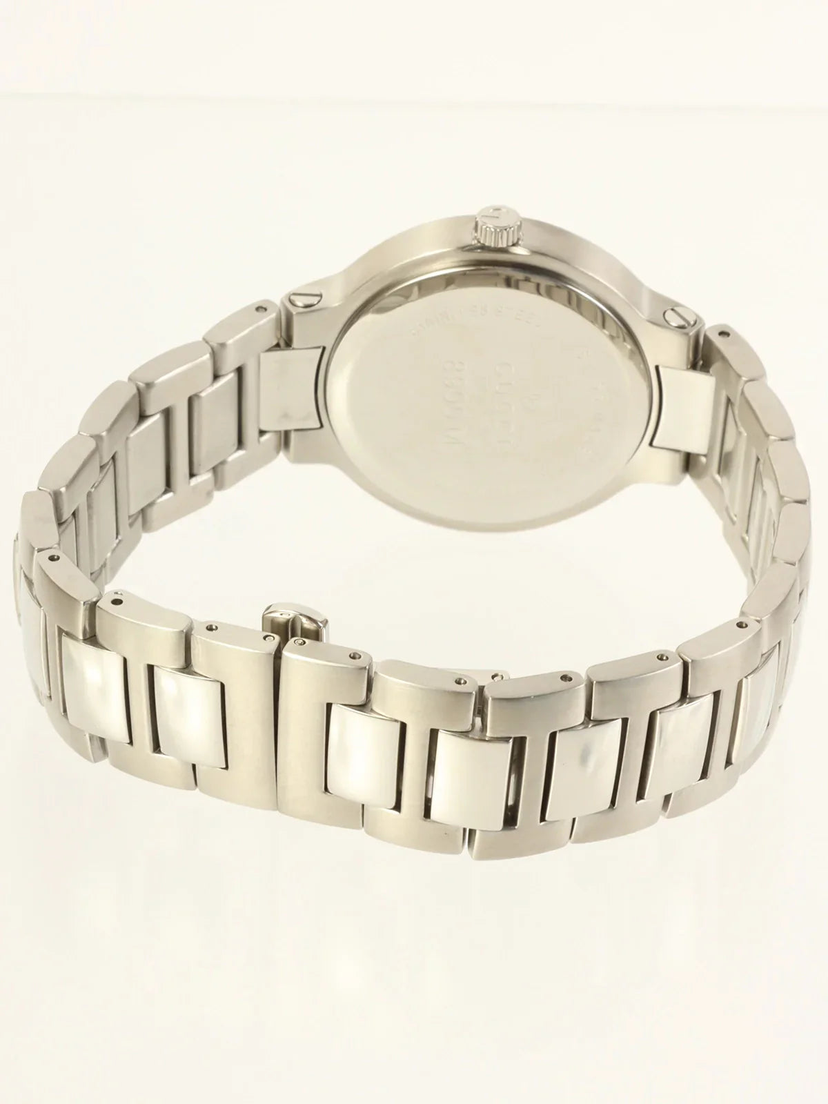 GUCCI Boys Round Logo Face Watch Silver