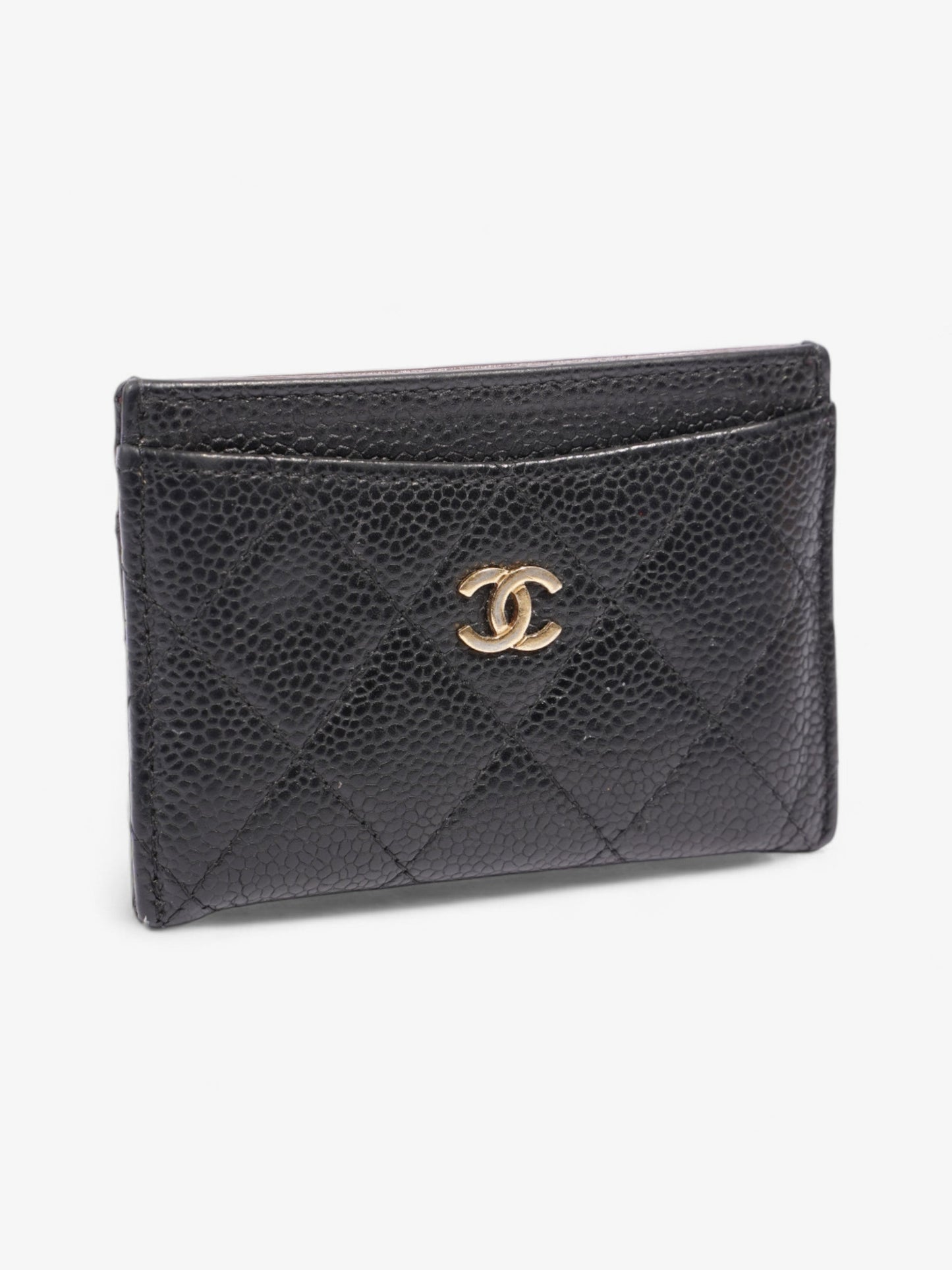 Chanel Card Holder Black Caviar Leather