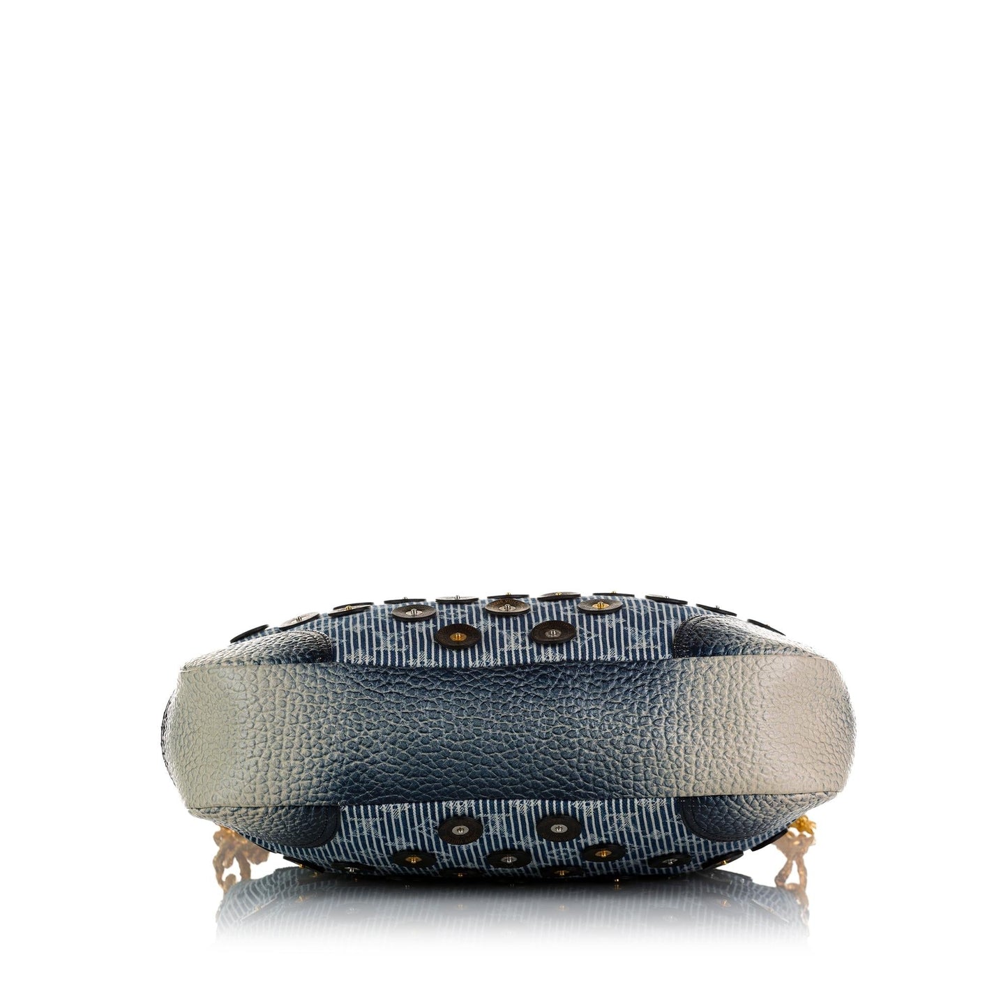 Louis Vuitton Monogram Stripes Denim Polka Dot Trunks and Bags Corsaire Tote (SHG-37846)