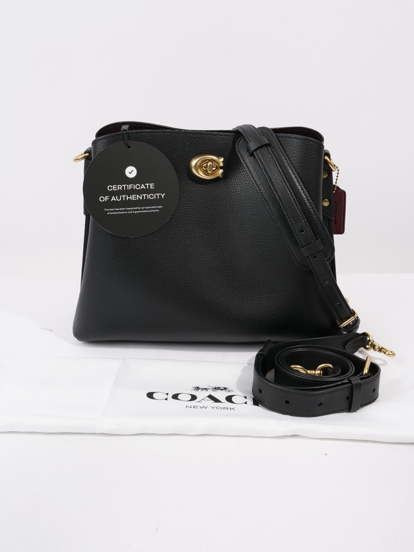 Coach Willow Bucket Bag Black Grained Leather