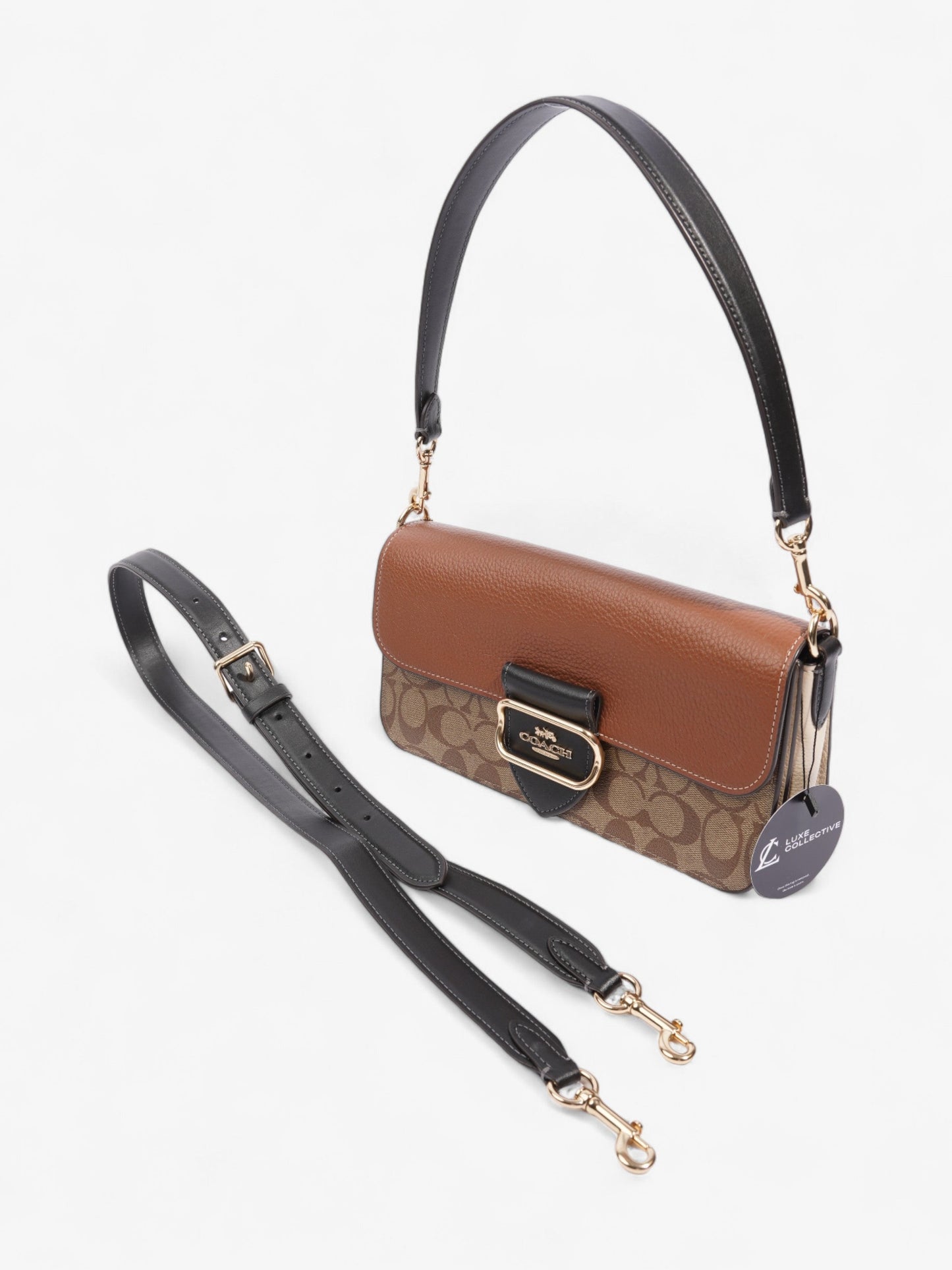 Coach Coach Rust Brown Coated Canvas Small