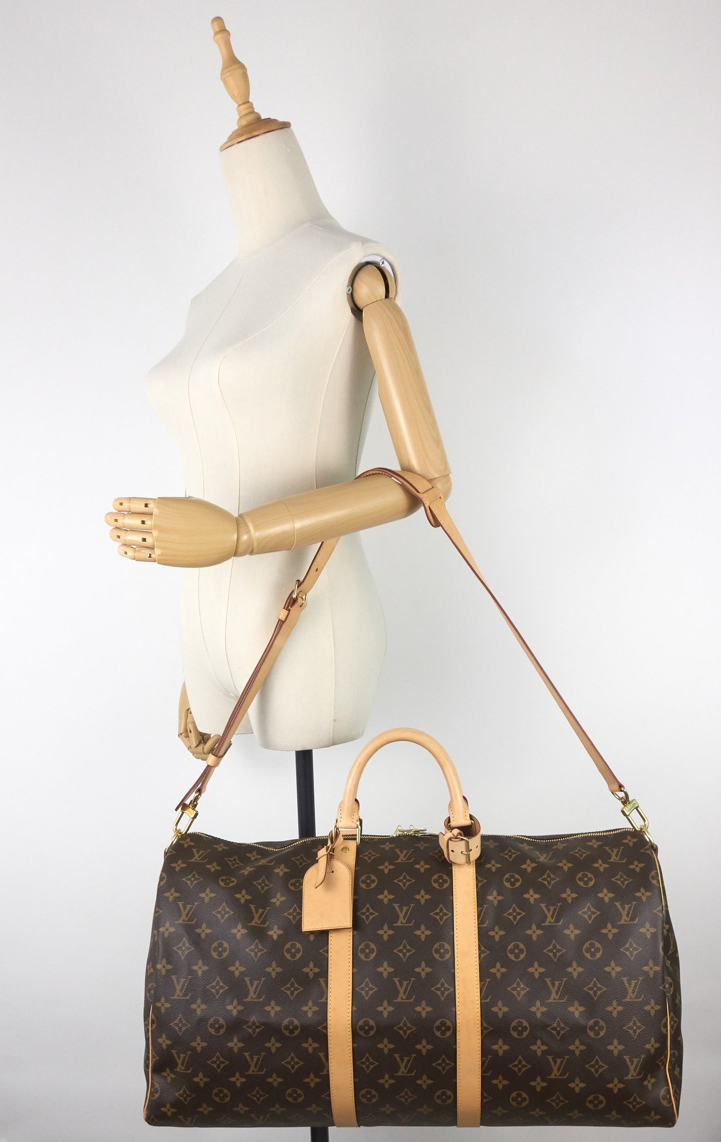 Louis Vuitto Keepall 55 Bandoulière Monogram Canvas Bag