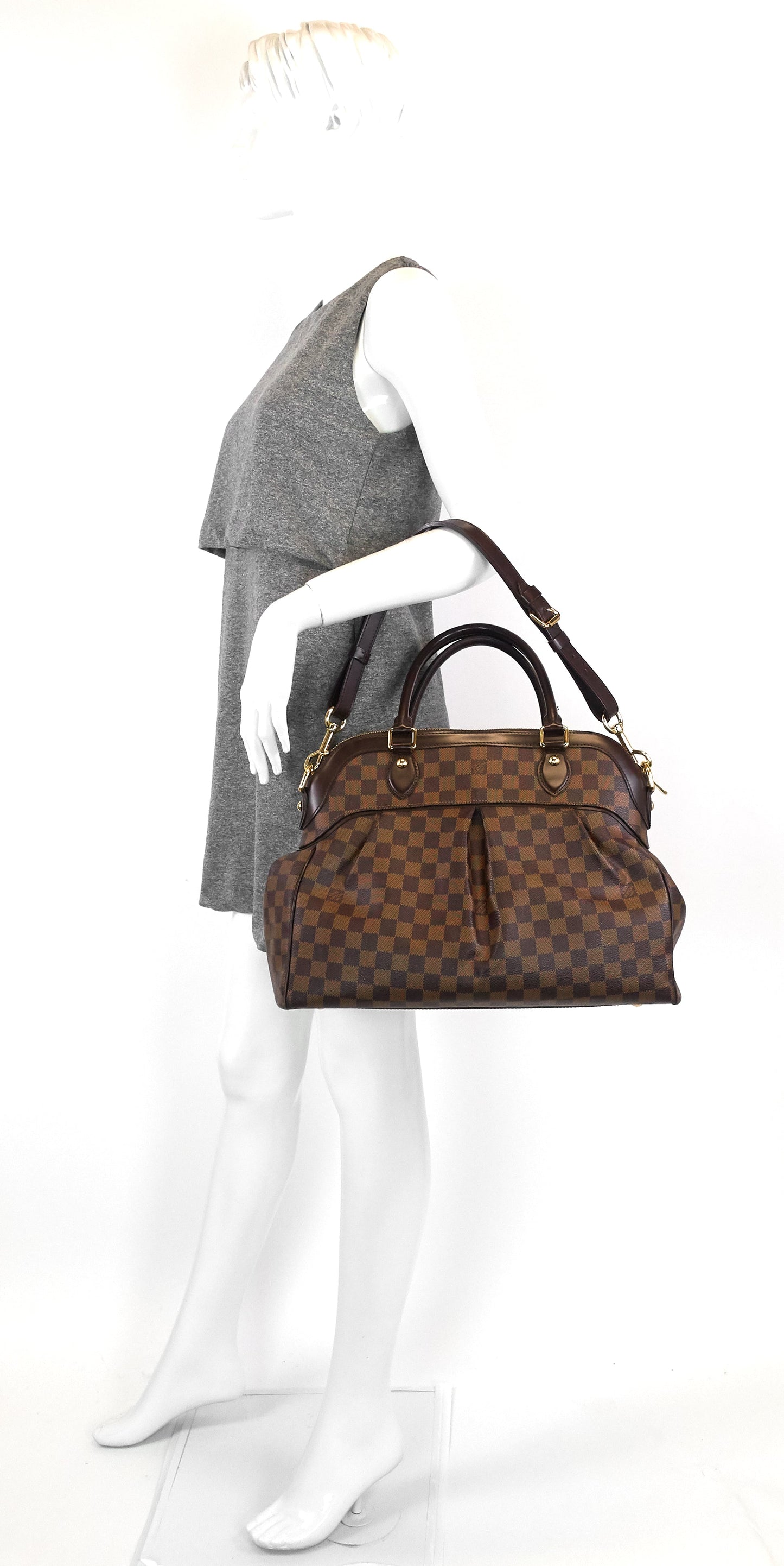 Louis Vuitto Trevi GM Damier Ebene Canvas Bag