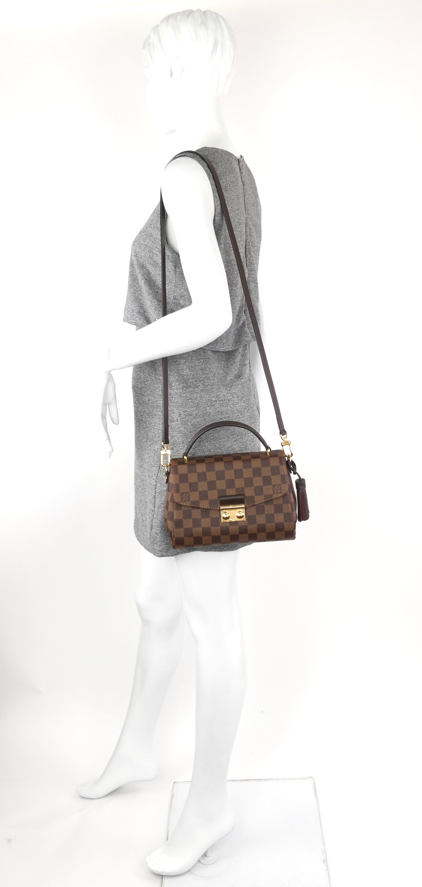 Louis Vuitto Croisette Damier Ebene Canvas Bag