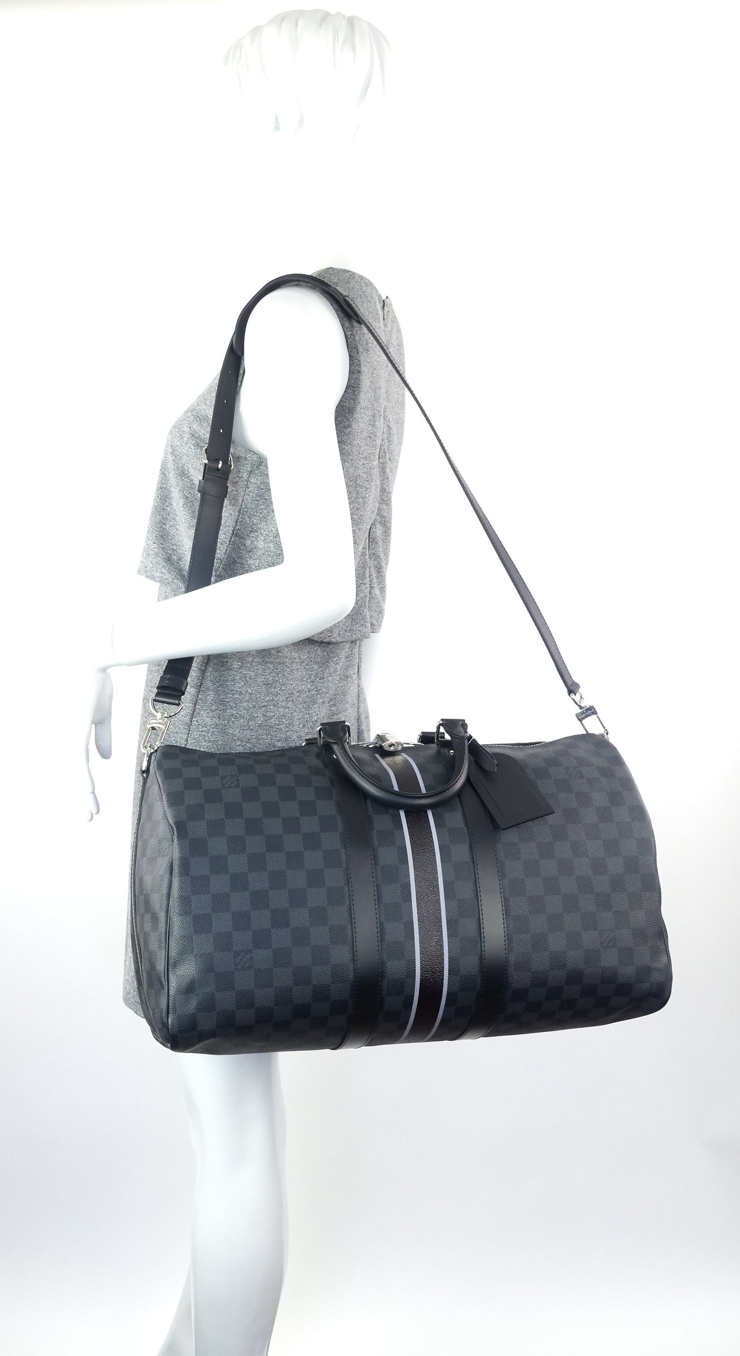 Louis Vuitto Keepall 45 Bandoulière My LV Heritage Damier Graphite Bag