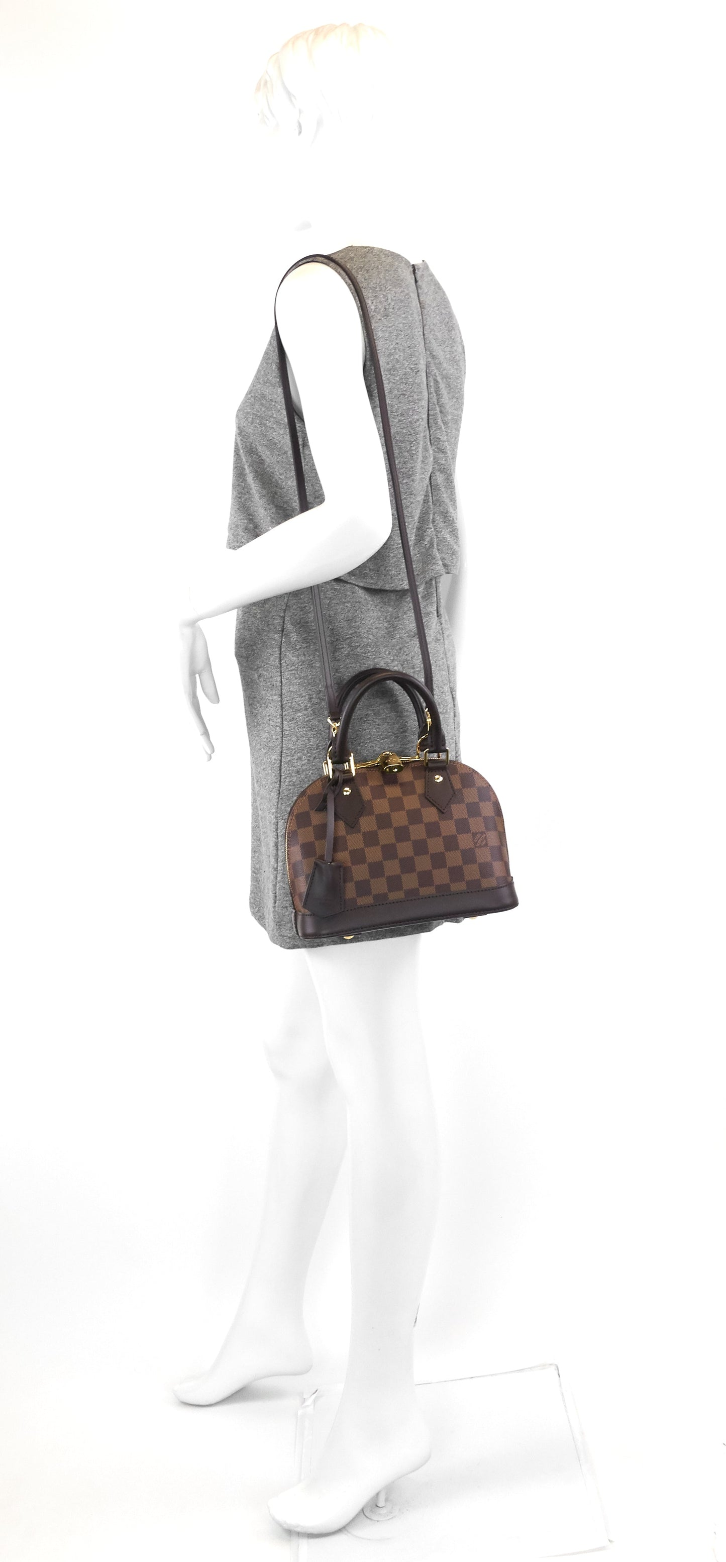 Louis Vuitto Alma BB Damier Ebene Canvas Handbag