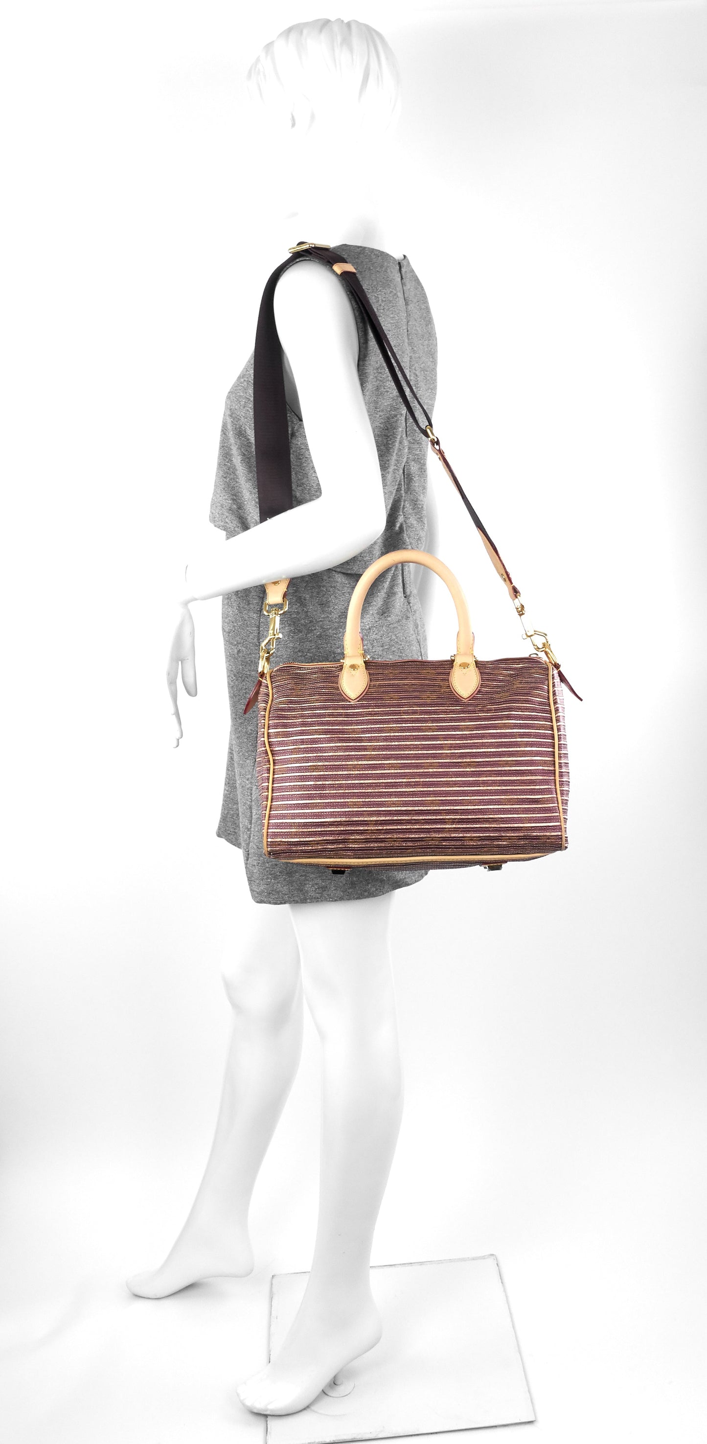 Louis Vuitto Eden Speedy Bandoulière 30 Canvas Handbag
