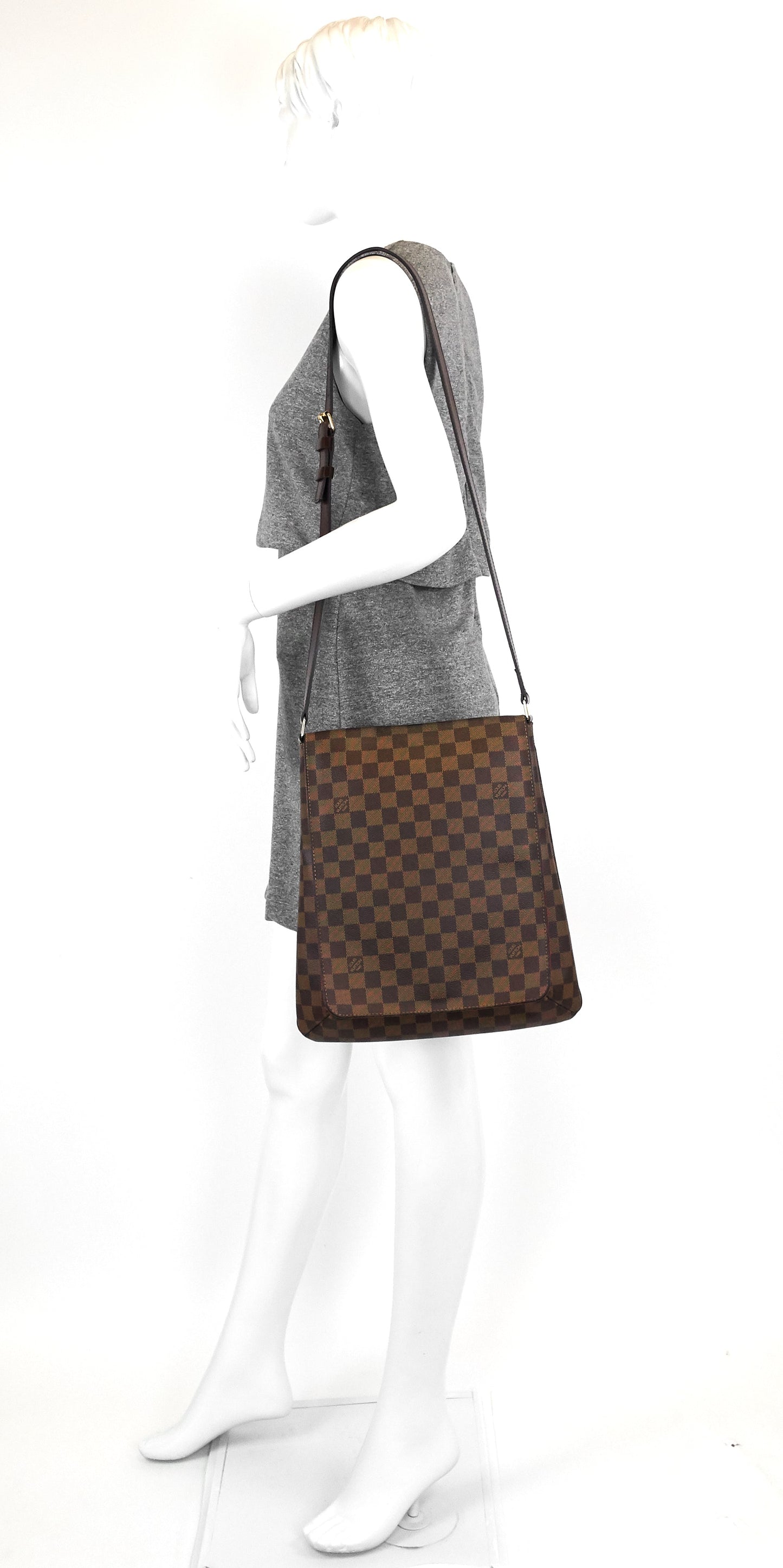 Louis Vuitto Musette Salsa Damier Ebene Canvas Bag