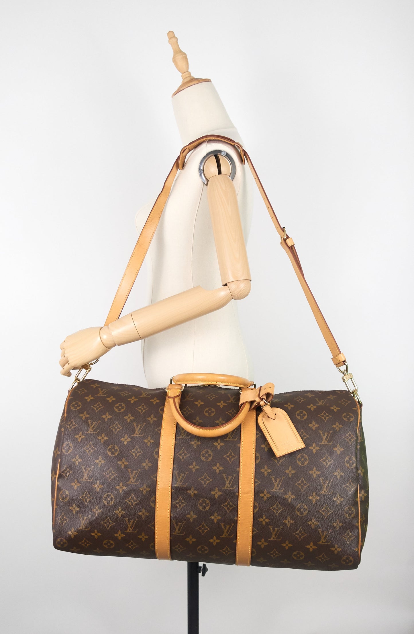 Louis Vuitto Keepall 50 Bandoulière Monogram Canvas Bag