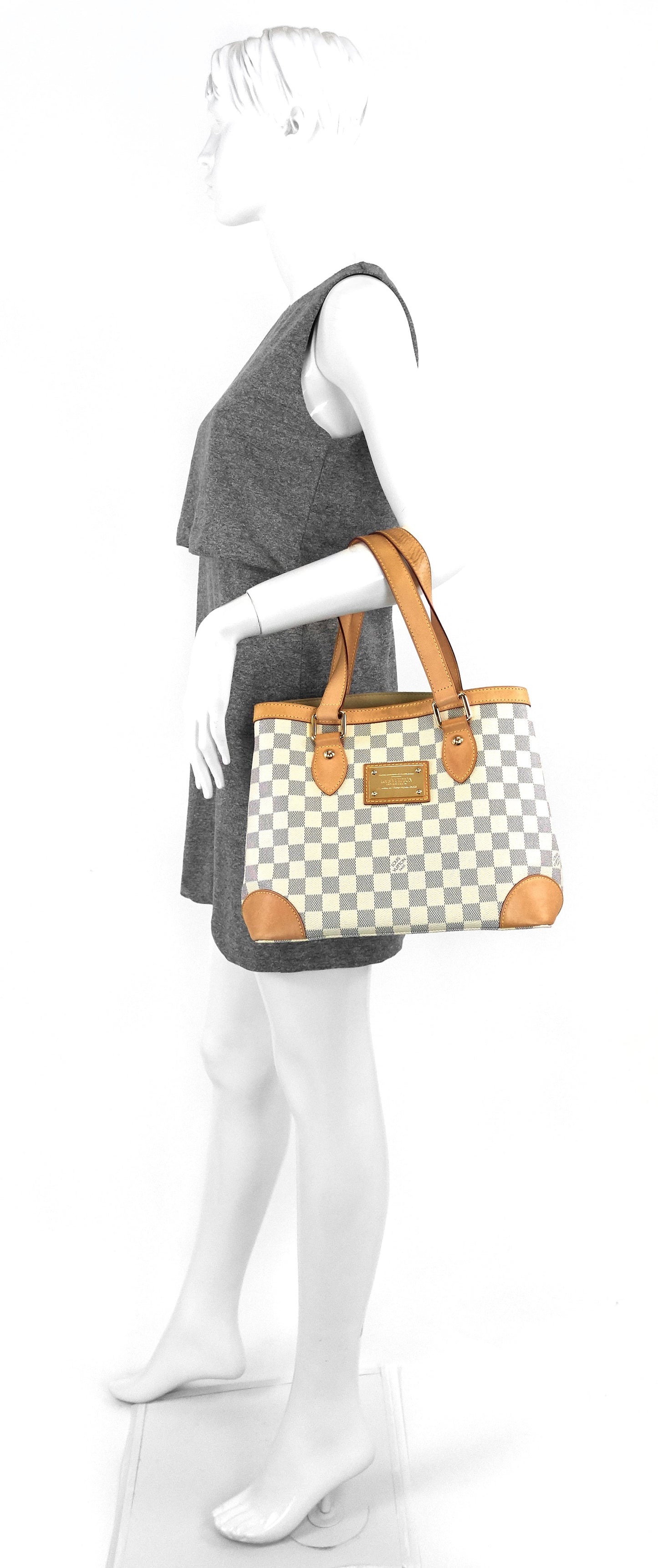Louis Vuitto Hampstead PM Damier Azur Canvas Tote Bag