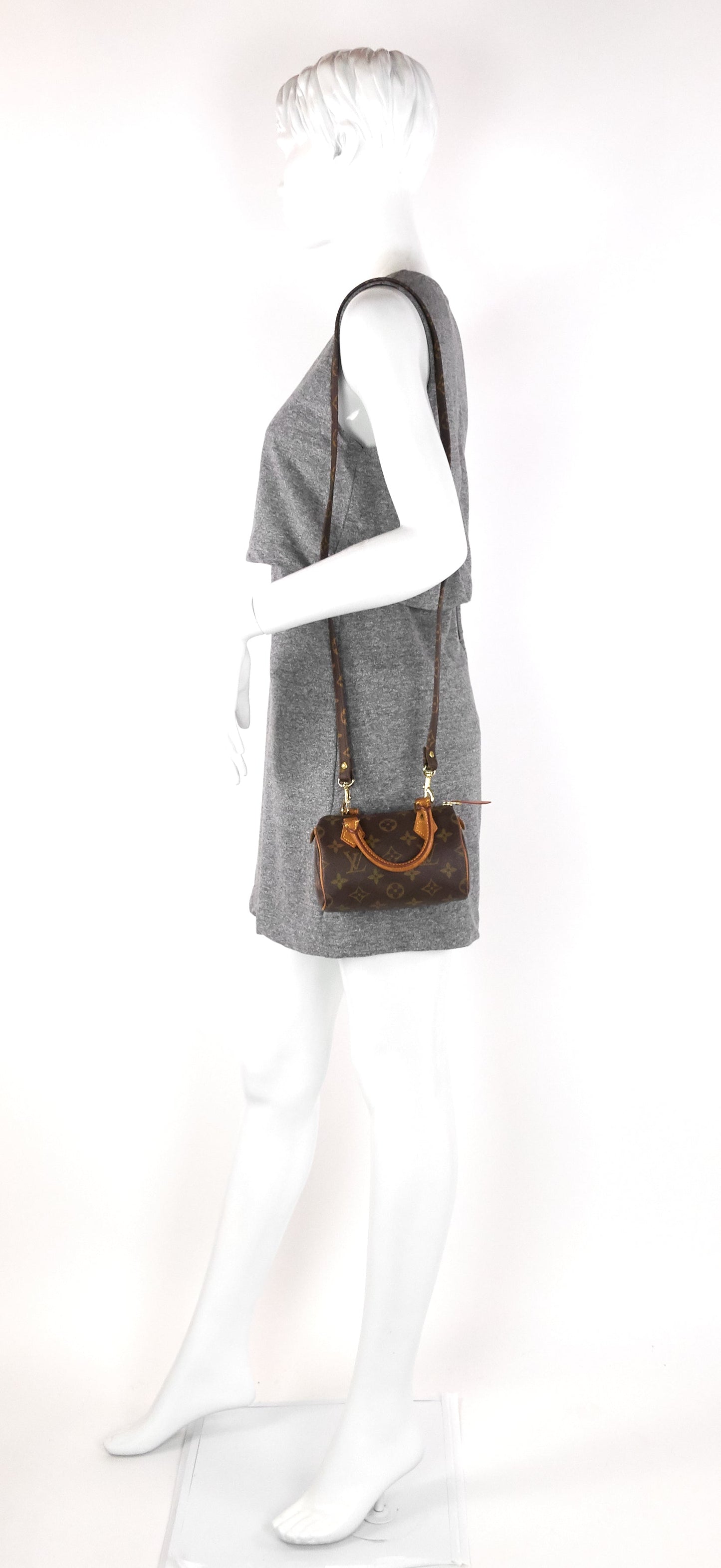 Louis Vuitto Mini HL Speedy Monogram Canvas Bag with Strap