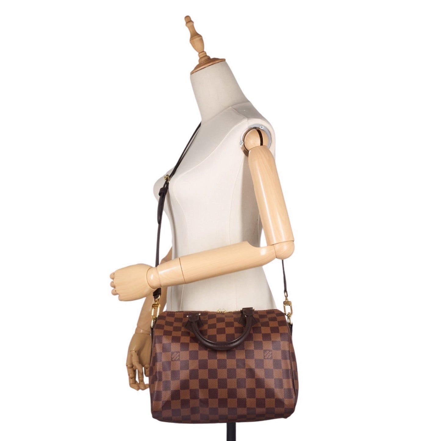 Louis Vuitto Speedy 25 Bandoulière Damier Ebene Canvas Bag