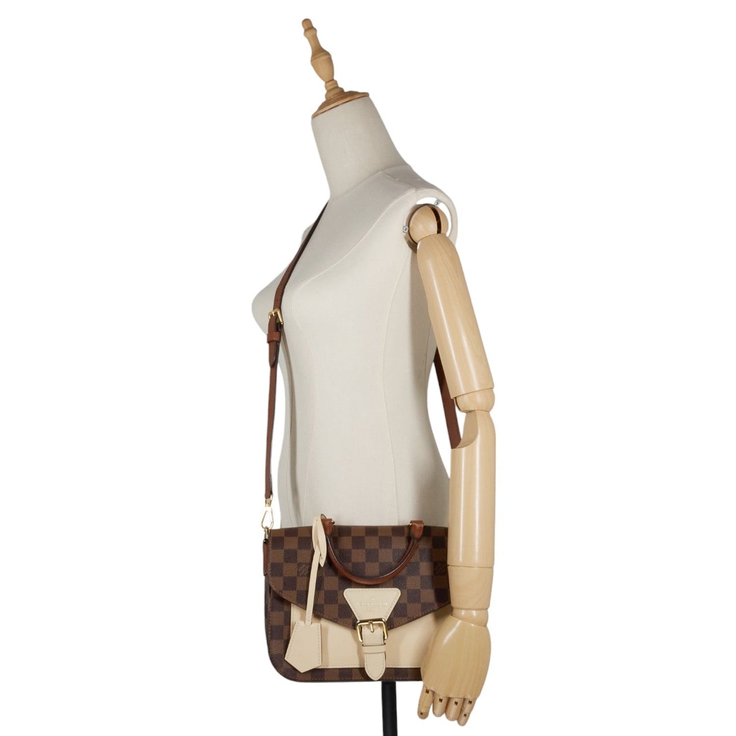 Louis Vuitto Beaumarchais Damier Ebene Canvas Bag