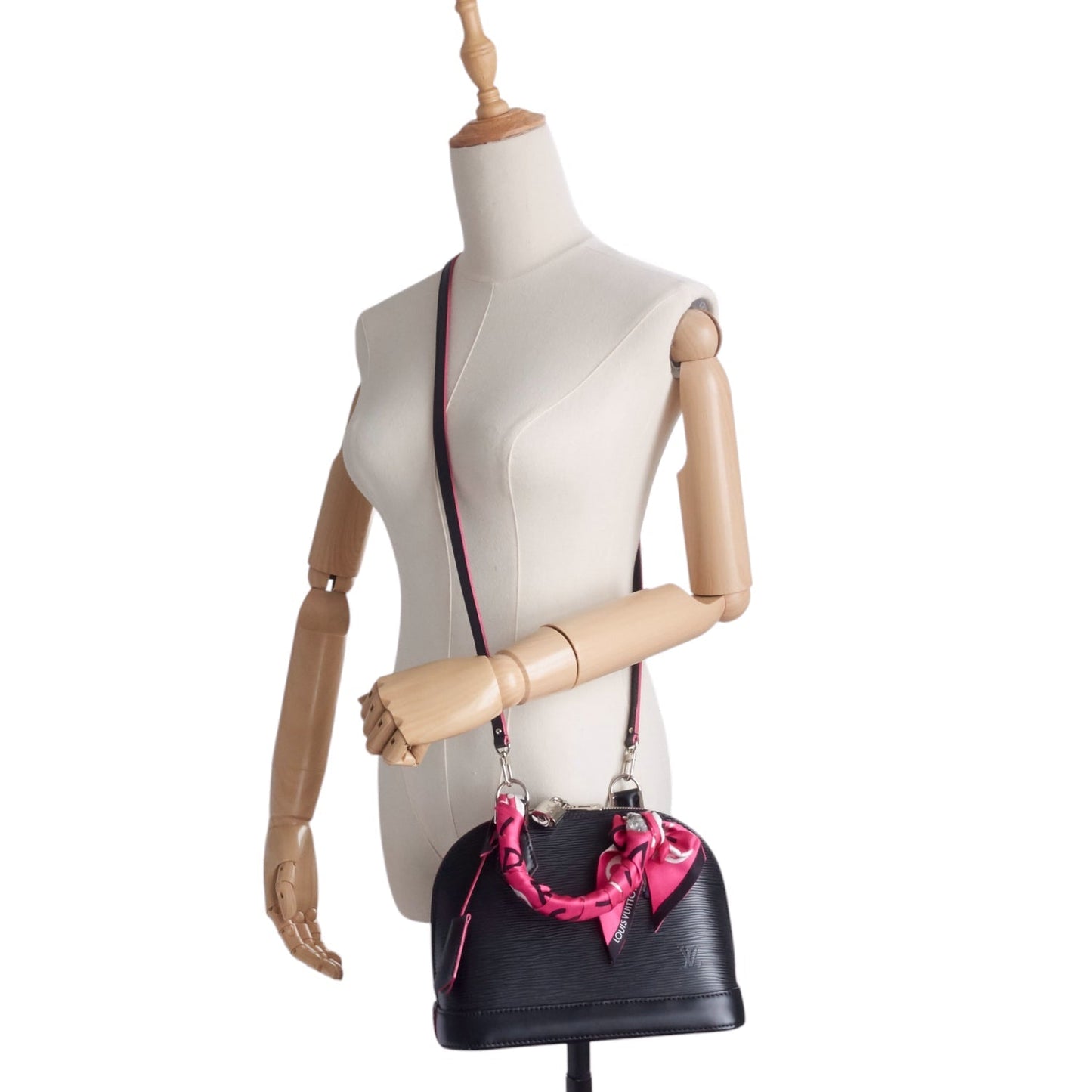 Louis Vuitto Alma BB Epi Leather Bag with Bandeau