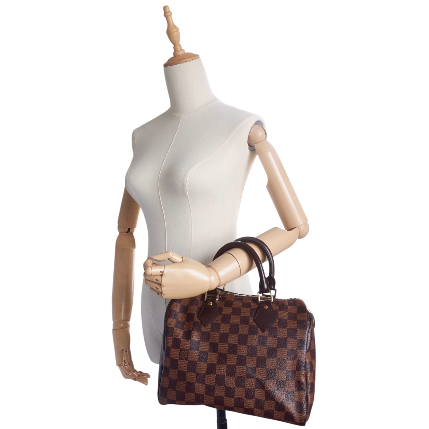 Louis Vuitto Speedy 25 Damier Ebene Canvas Bag