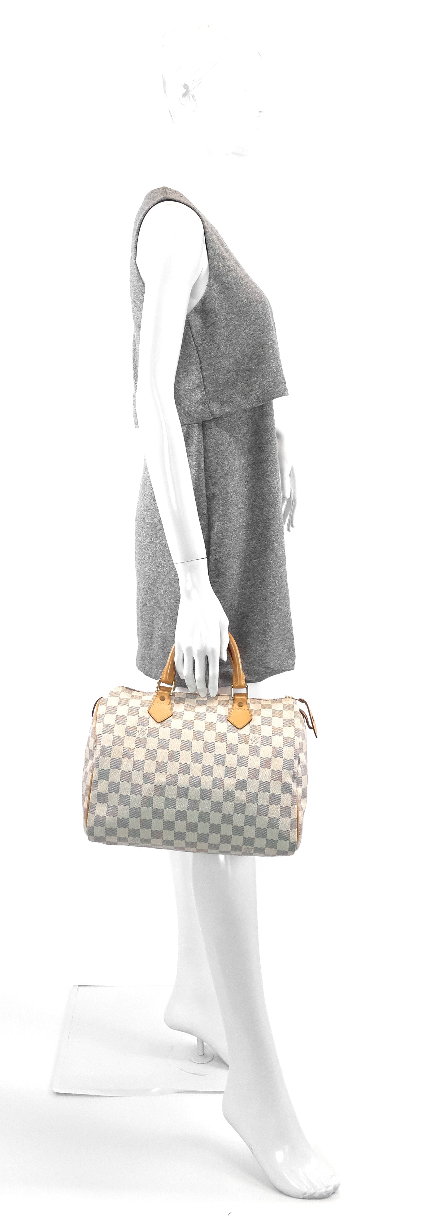 Louis Vuitto Speedy 30 Damier Azur Canvas Bag