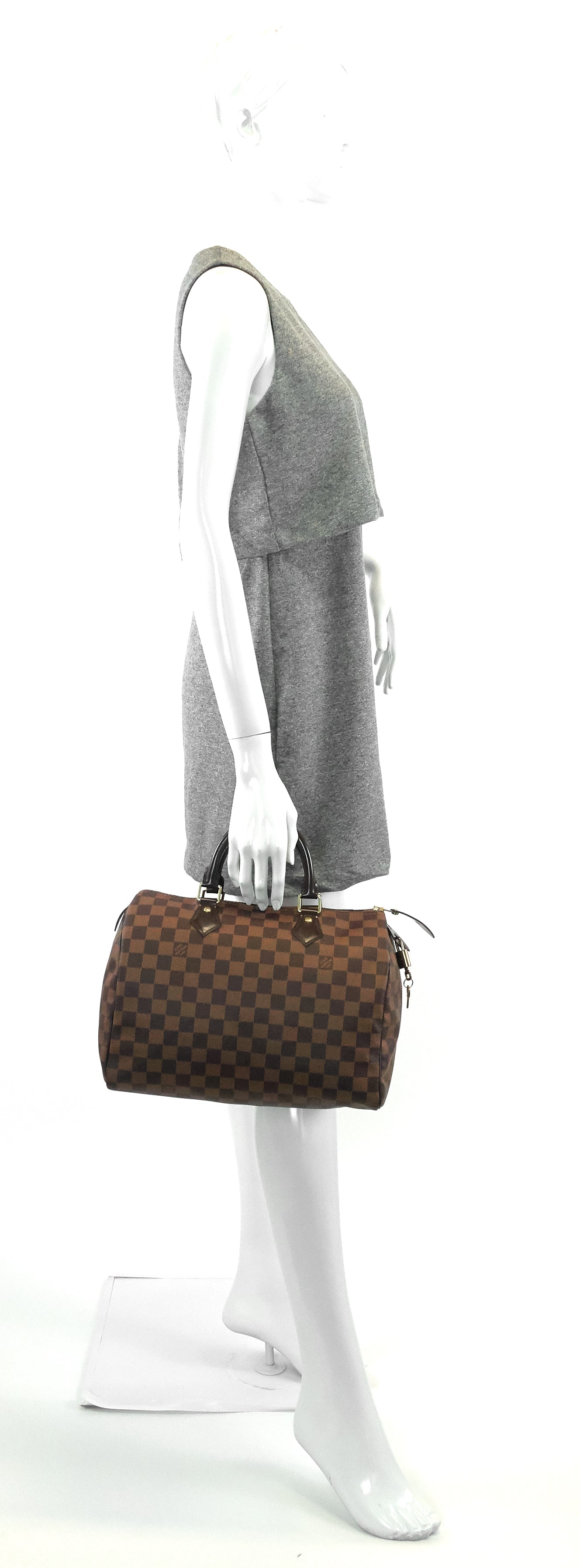 Louis Vuitto Speedy 30 Damier Ebene Canvas Bag