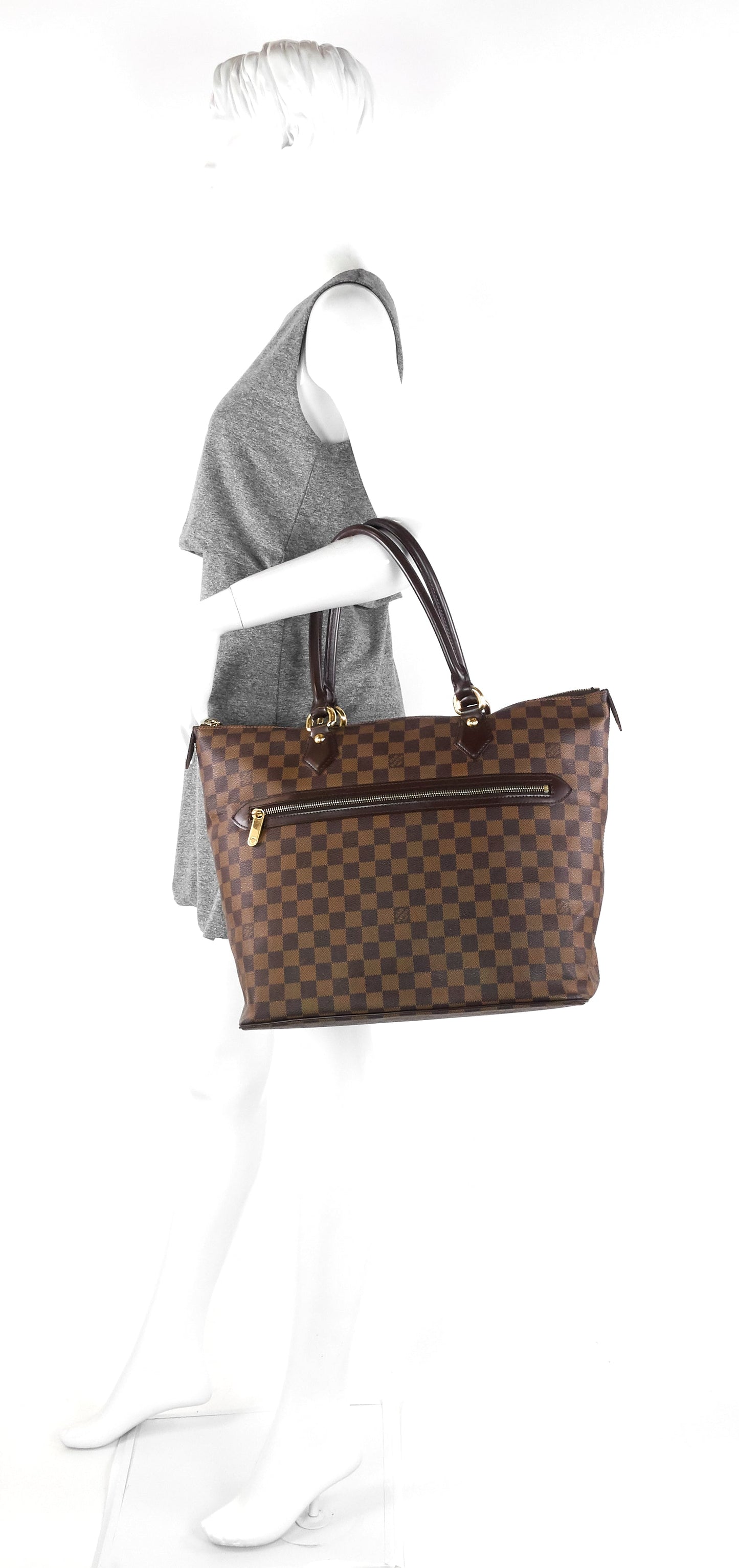 Louis Vuitto Saleya GM Damier Ebene Canvas Bag