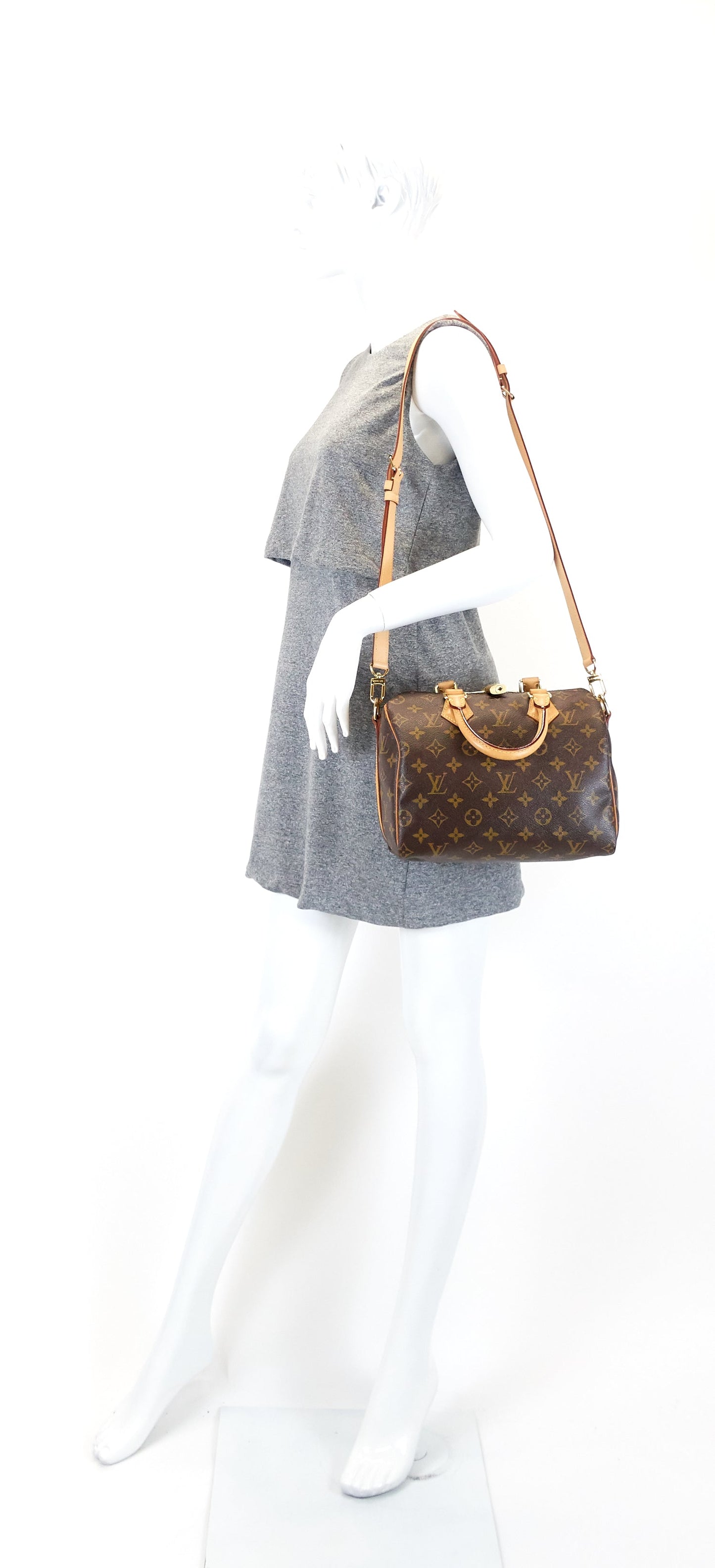 Louis Vuitto Speedy 25 Bandouliere Monogram Canvas Bag