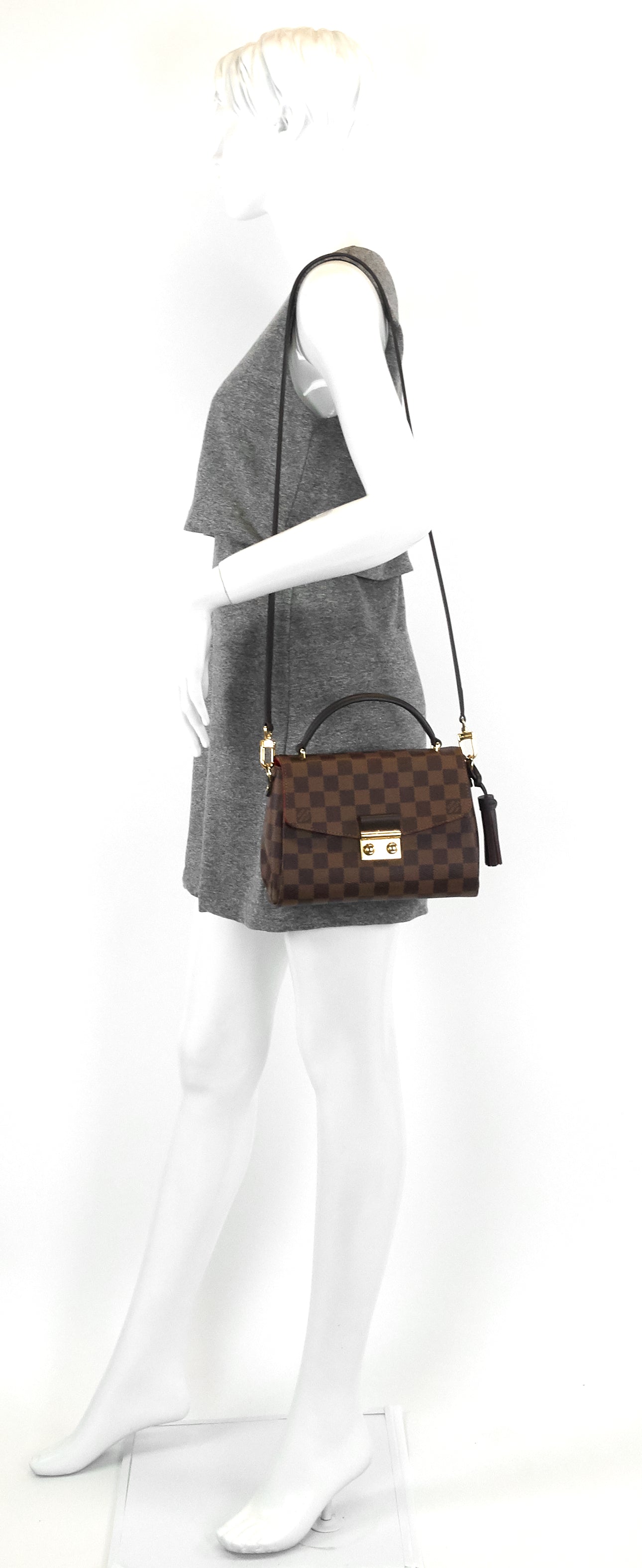 Louis Vuitto Croisette Damier Ebene Canvas Bag