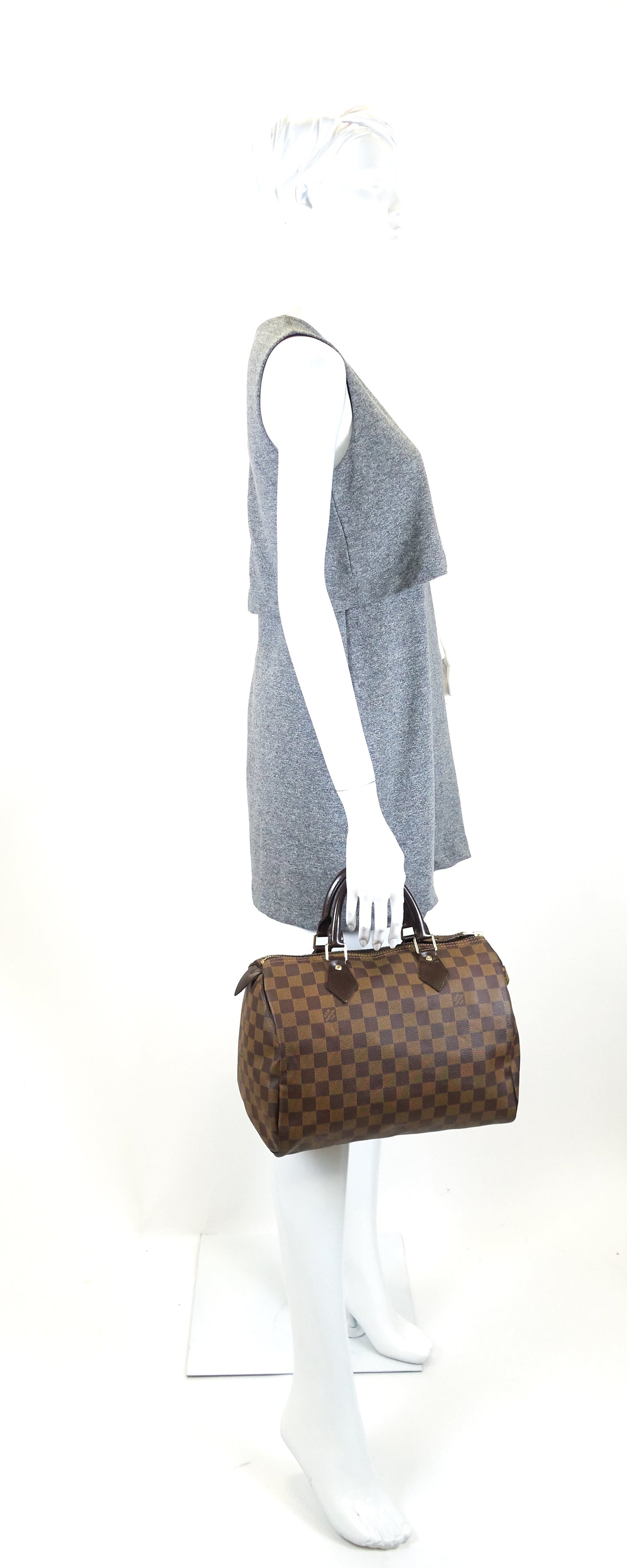 Louis Vuitto Speedy 30 Damier Ebene Canvas Bag