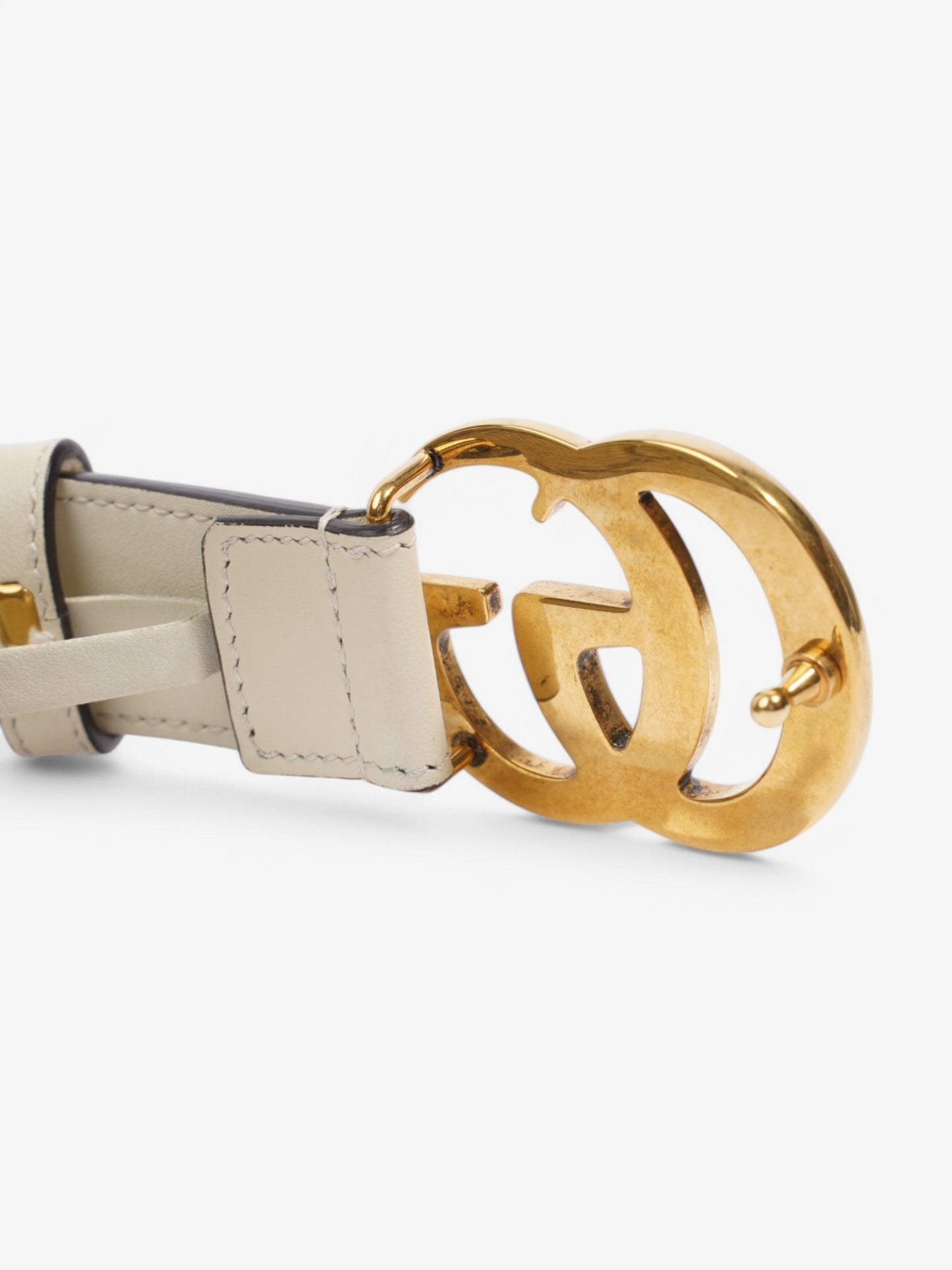 Gucci GG Blet Beige / White Coated Canvas