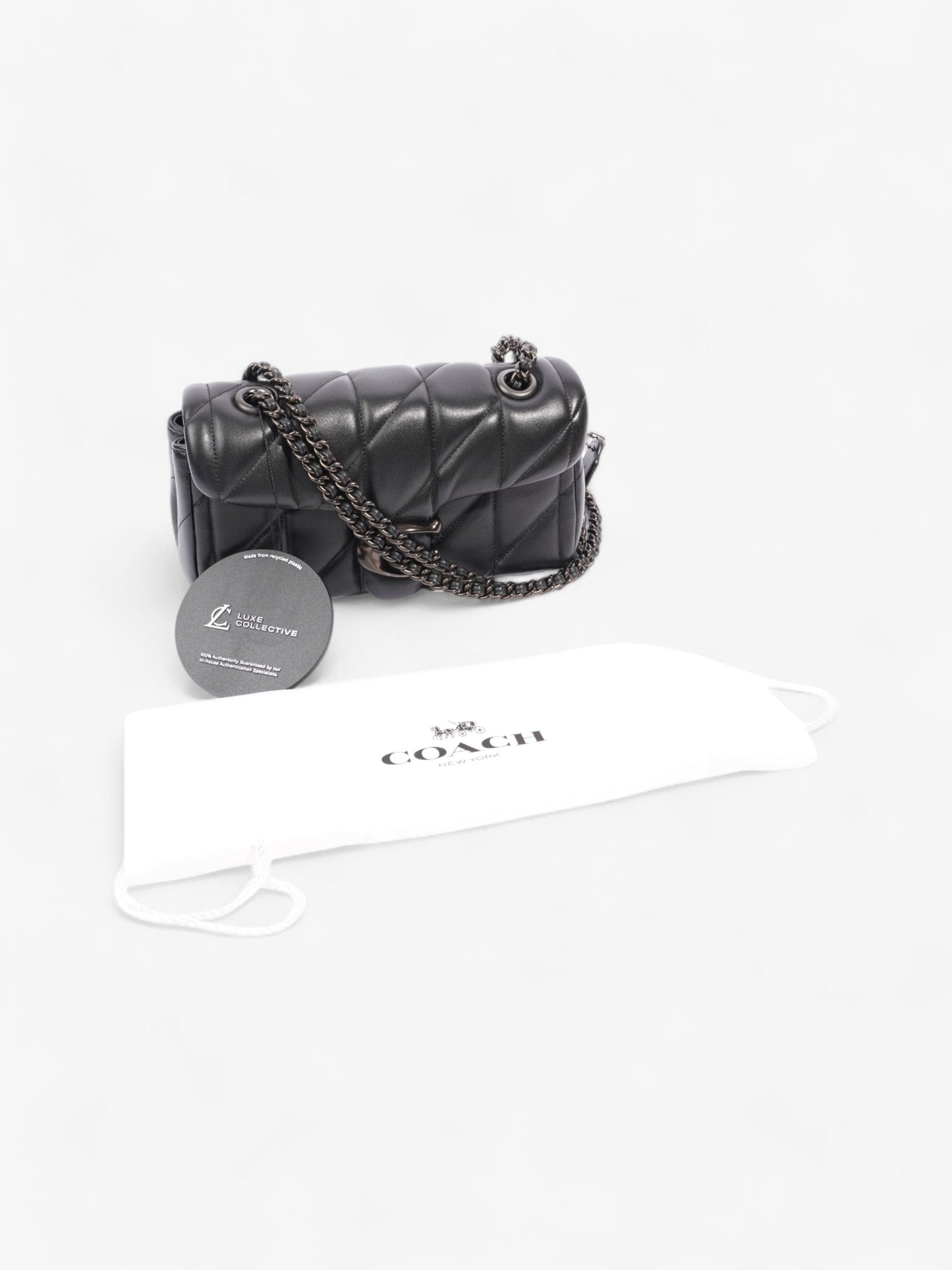 Coach Quilted Tabby Black Nappa Leather 20