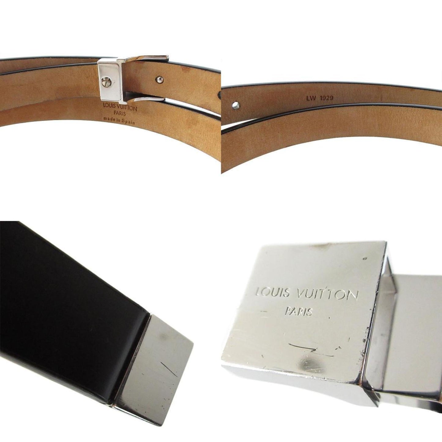 Metal Belt with Slight Stain and Buckle Scratches