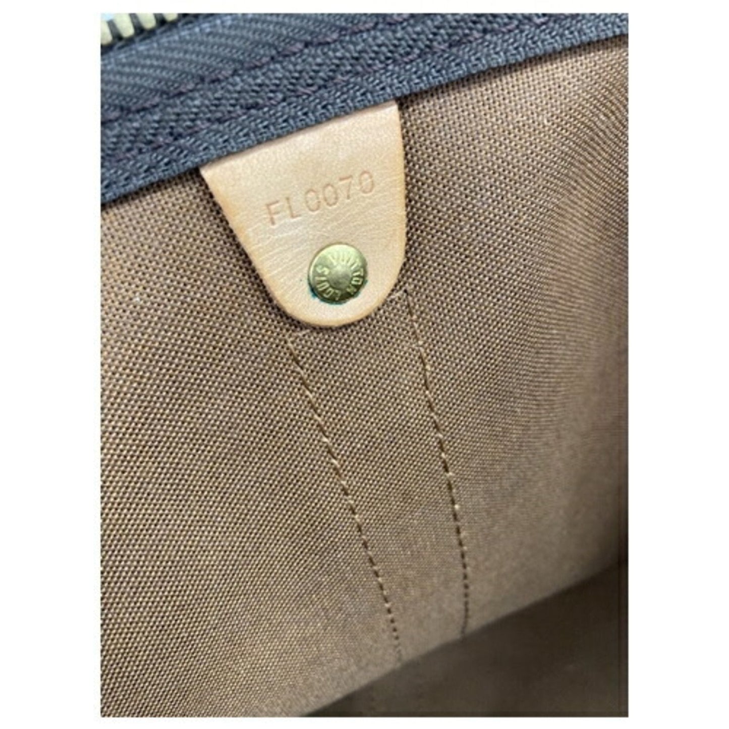 Luxury Monogram Canvas Duffel Bag with Name Tag and Padlock