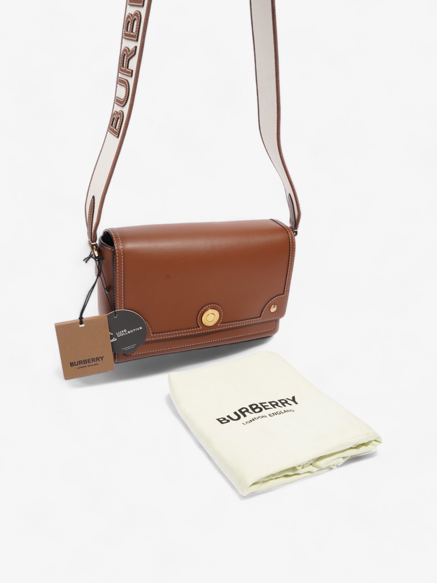 Burberry Note Brown Leather