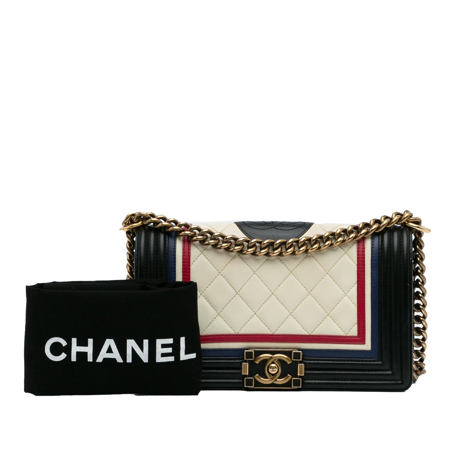 Chanel Crest-embellished Medium Boy Bag