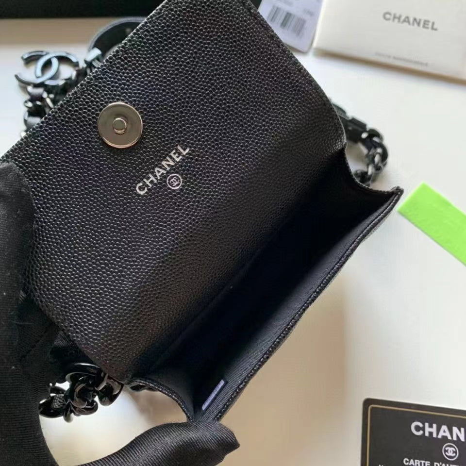 CHL Classic GlamIap Bag Black For Women 5.1in/13cm